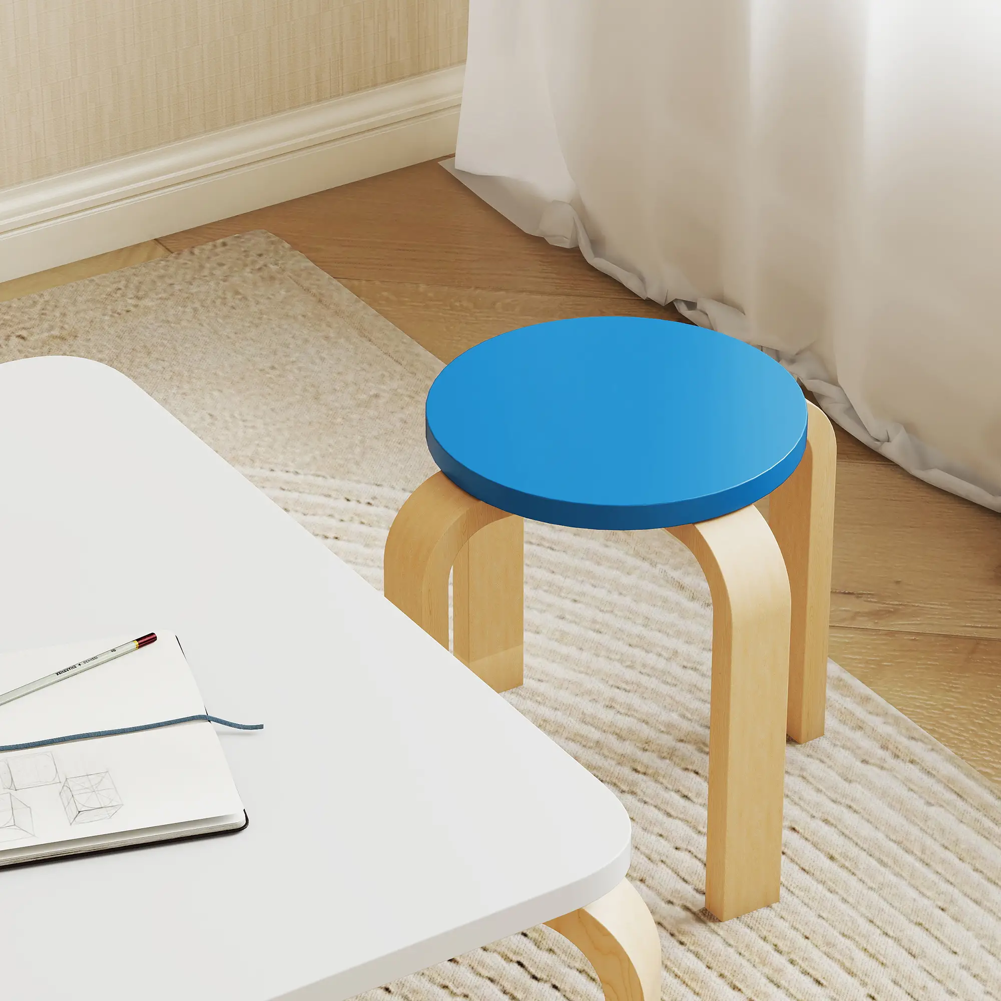 Kids Table and Chair Set, 5-Piece Children Furniture - Image 10