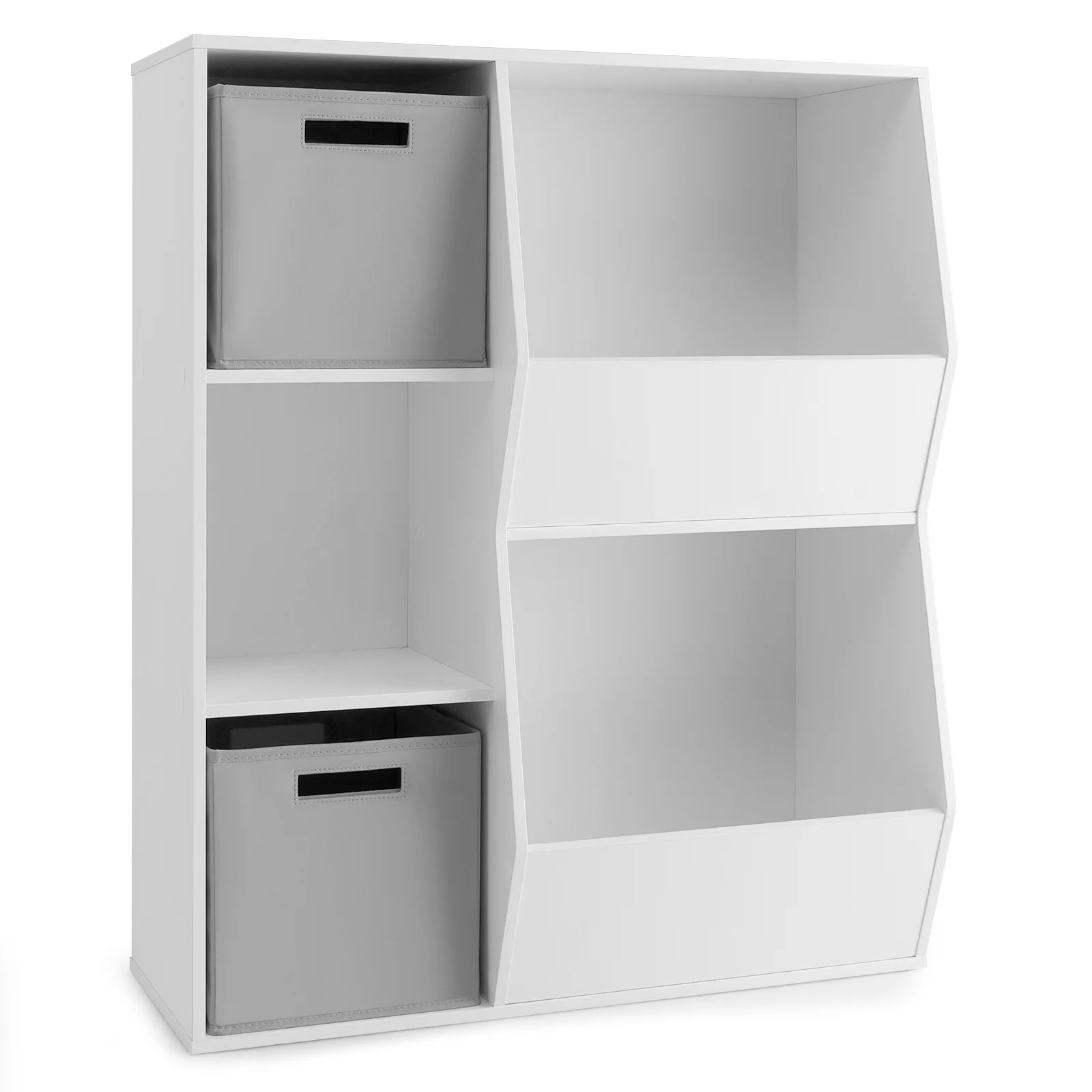 Kids Toy Storage Cabinet Shelf Organizer, White - Image 4