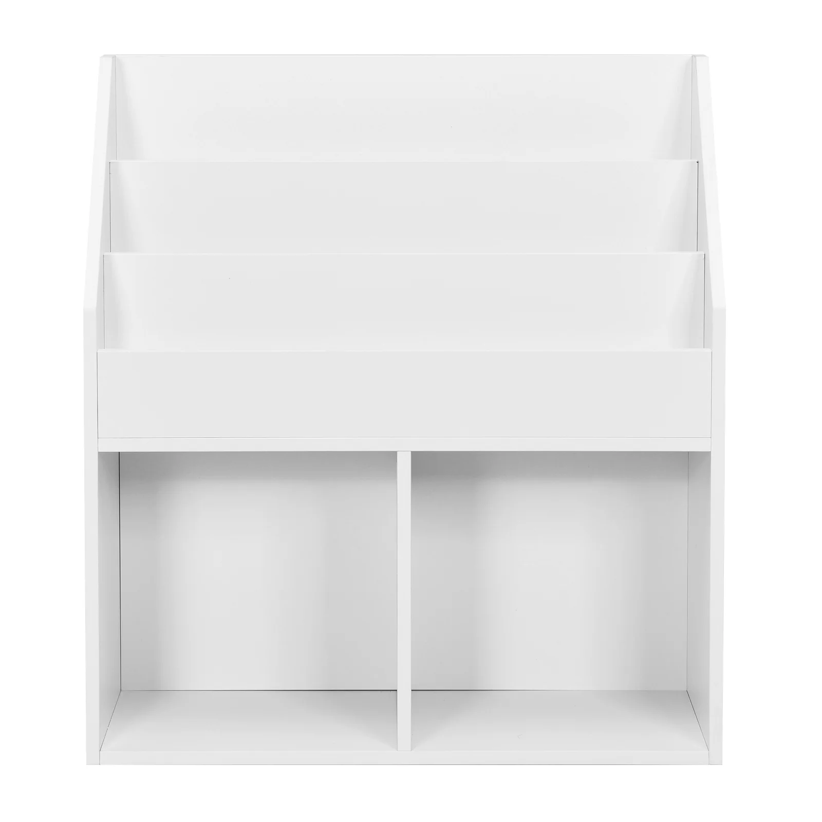 Kids Wooden Bookshelf, Toy Storage Cabinet, White - Image 9