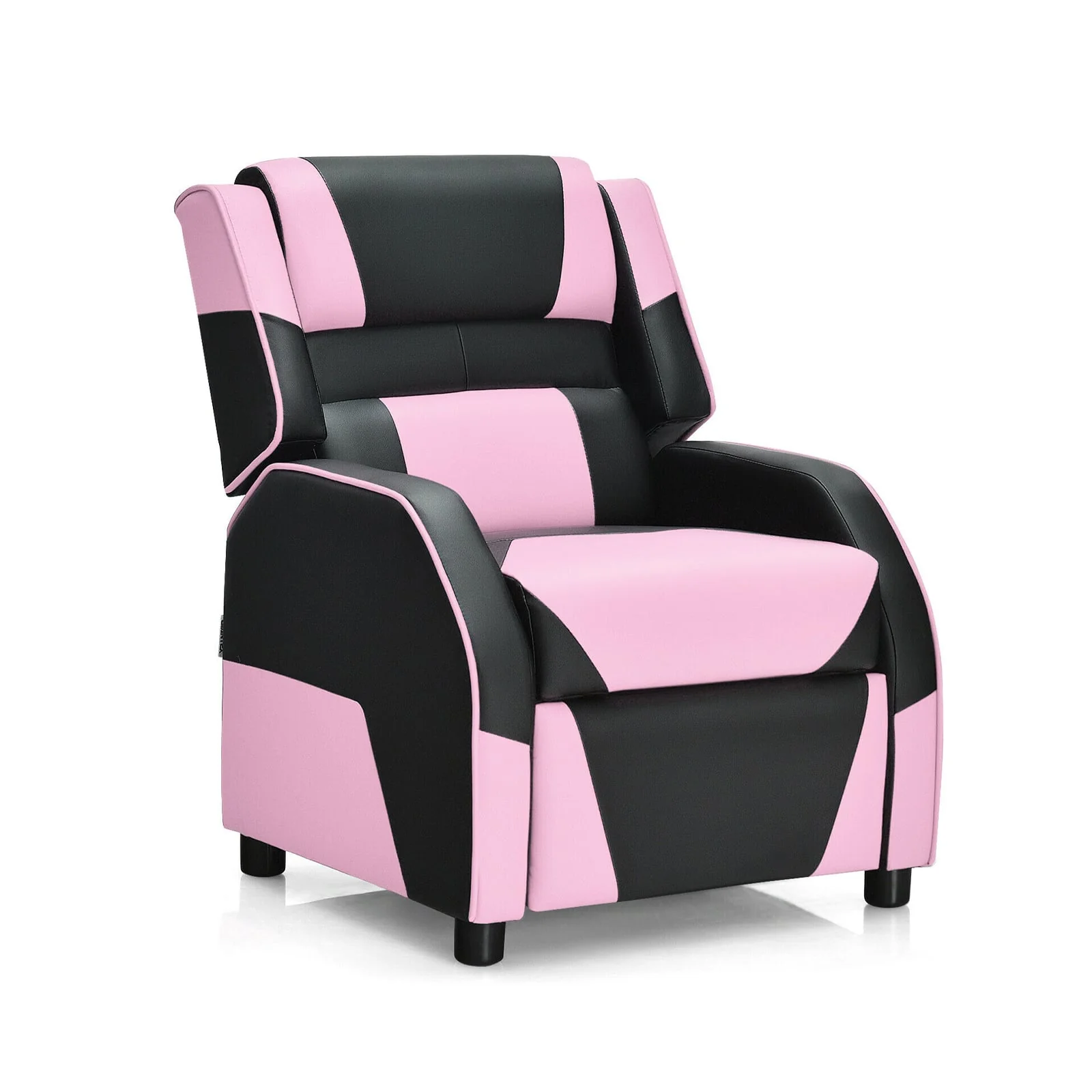 Kids Youth PU Leather Gaming Sofa Recliner, Pink - Image 3
