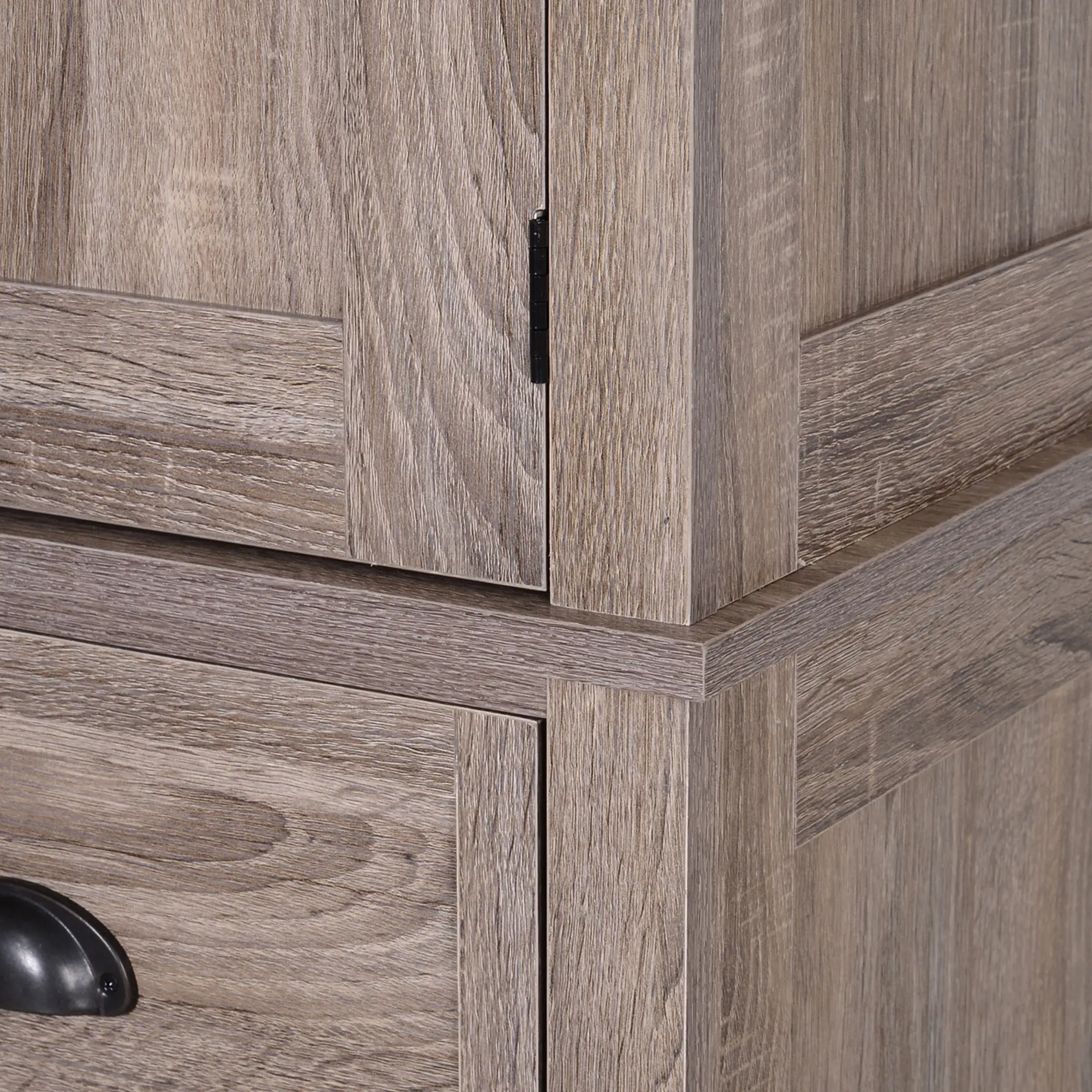 Kitchen Cabinet With 2 Drawers, MDF Board, Wood Grain - Image 10