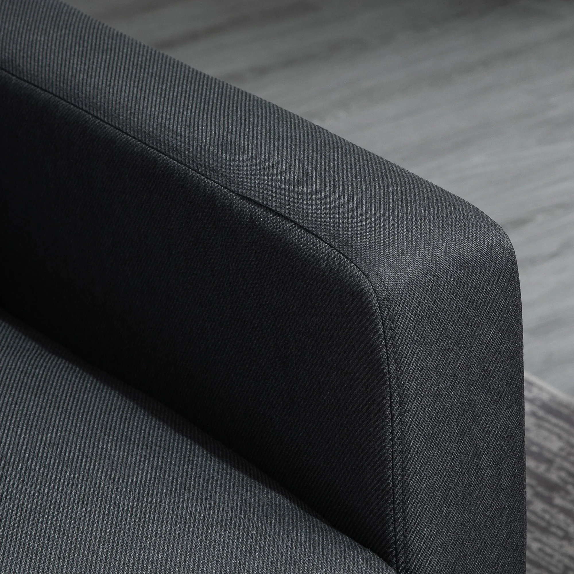 L-Shape Sectional Sofa with Ottoman, Living Room, Dark Grey - Image 10
