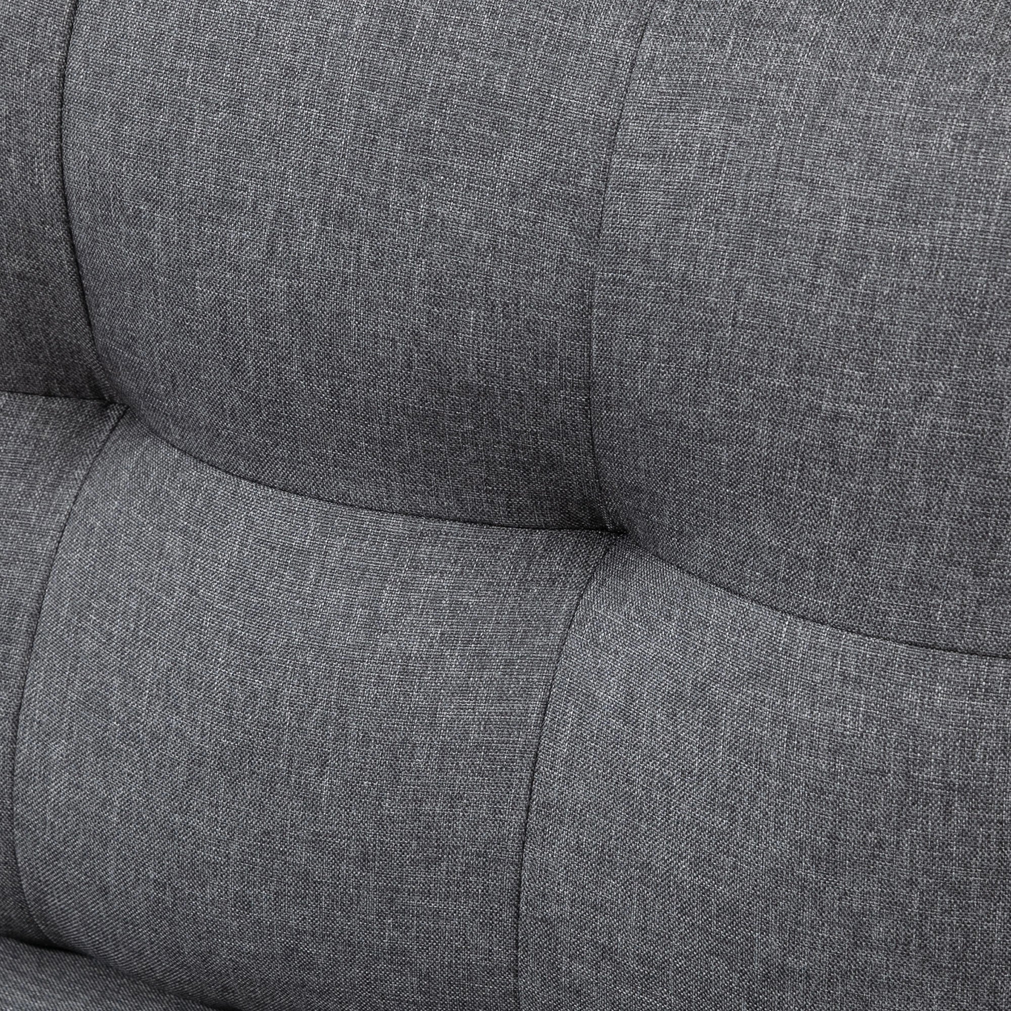 L-Shaped Sofa, 3 Seater with Ottoman, Dark Grey - Image 10