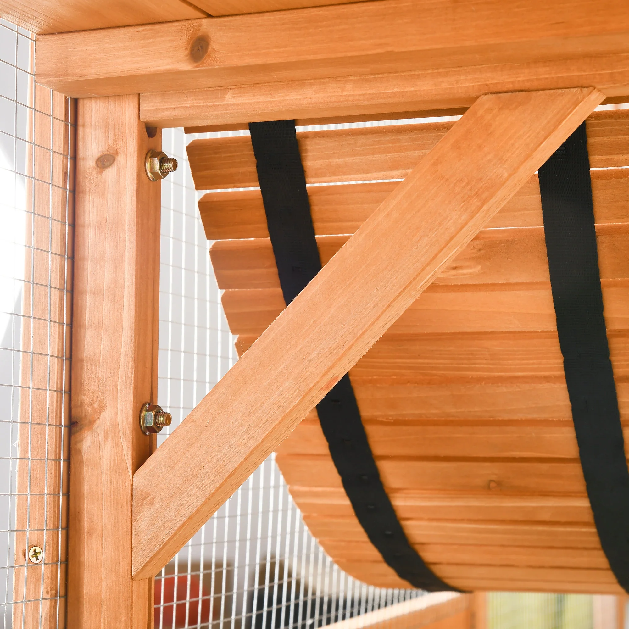 Large Outdoor Catio, Condos, Platforms, Doors, Ladders, Weather-Resistant Roof, Orange - Image 10