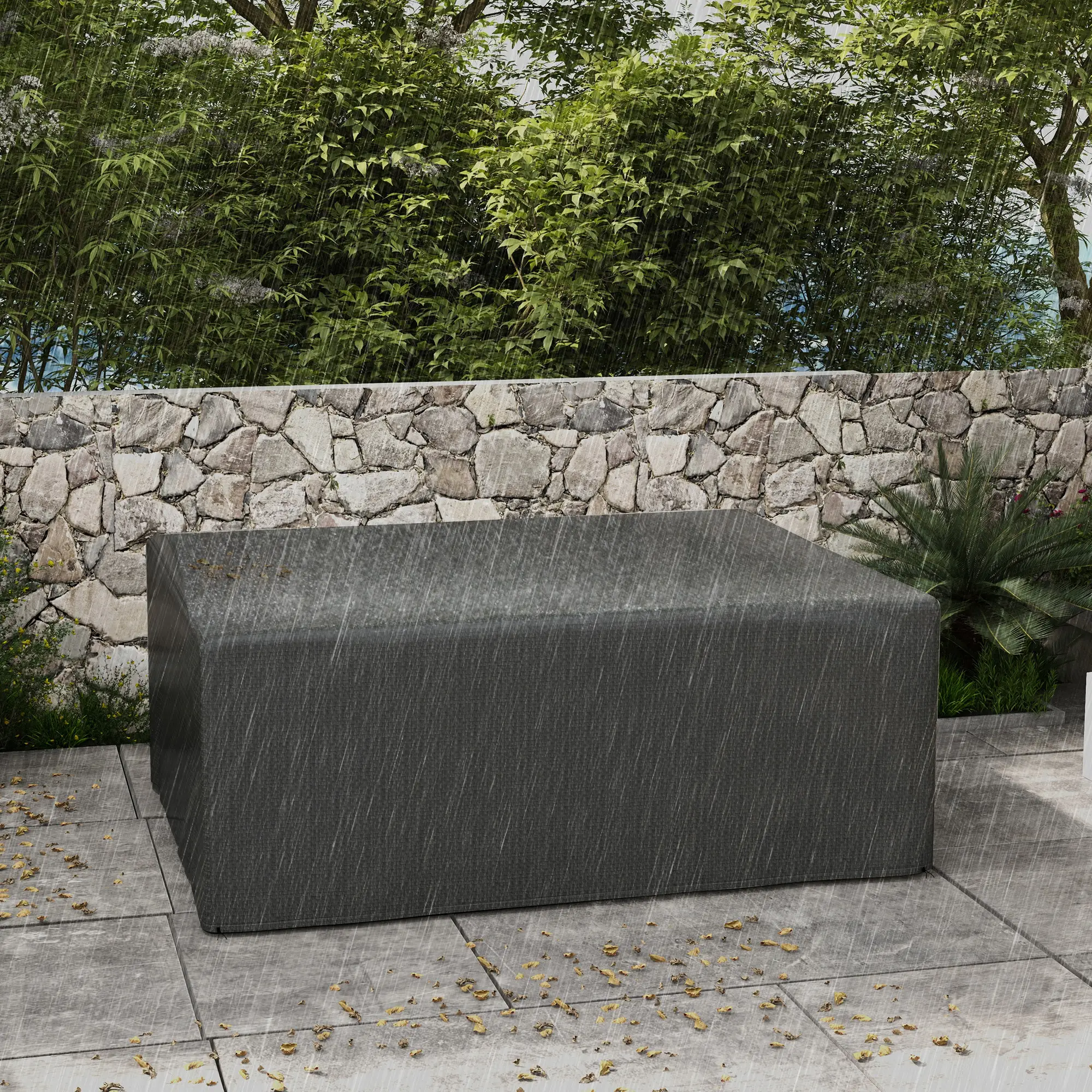 Large Outdoor Furniture Covers, Waterproof Anti-UV Protection, Grey - Image 8