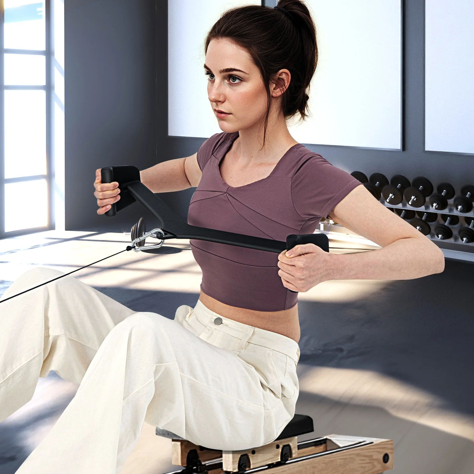Lat Pulldown Attachment Set For Home Gym Fitness - Image 2