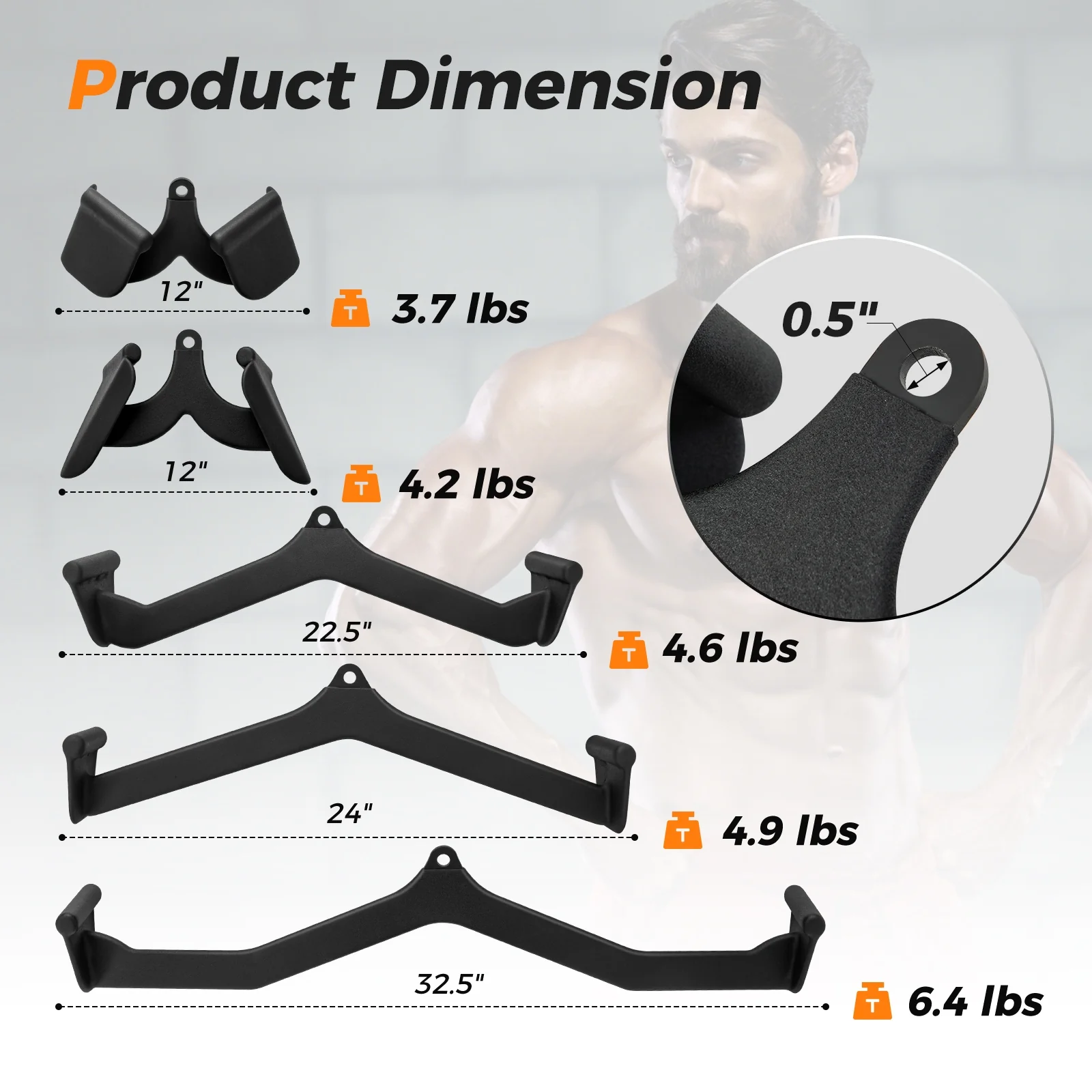 Lat Pulldown Attachment Set For Home Gym Fitness - Image 6