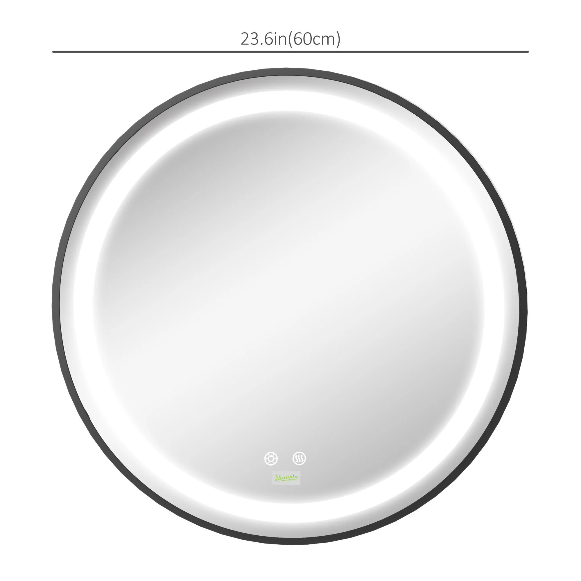 LED Bathroom Mirror, Dimmable Anti Fog, 3 Temperatures, 24 Inch, Color - Image 3