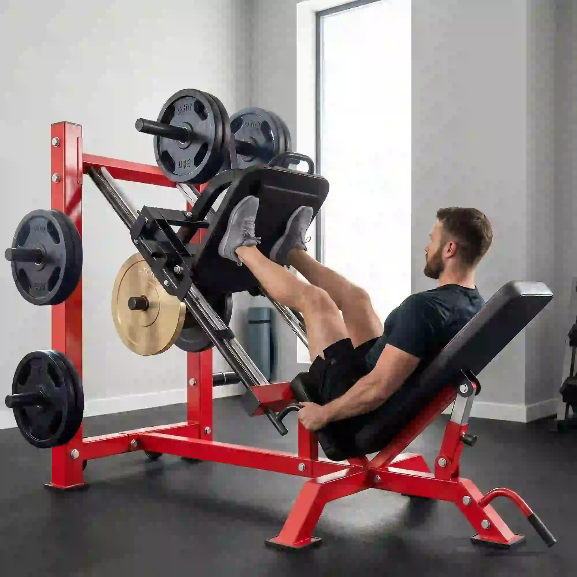 Leg Press Machine With Wheels, Calf Block, Adjustable Squat Machine, 1000 Lbs Capacity - Image 10