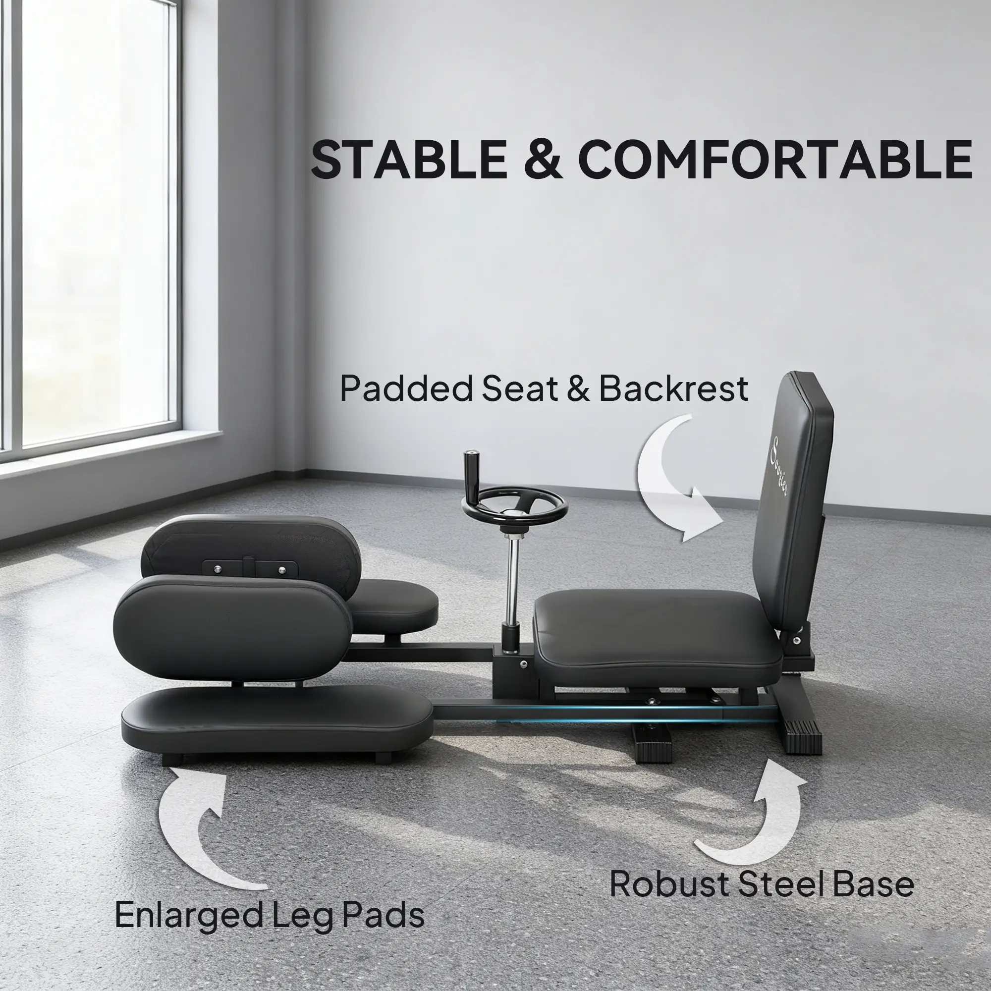 Leg Stretcher, 180° Adjustable Leg Split Machine with Handwheels - Image 6