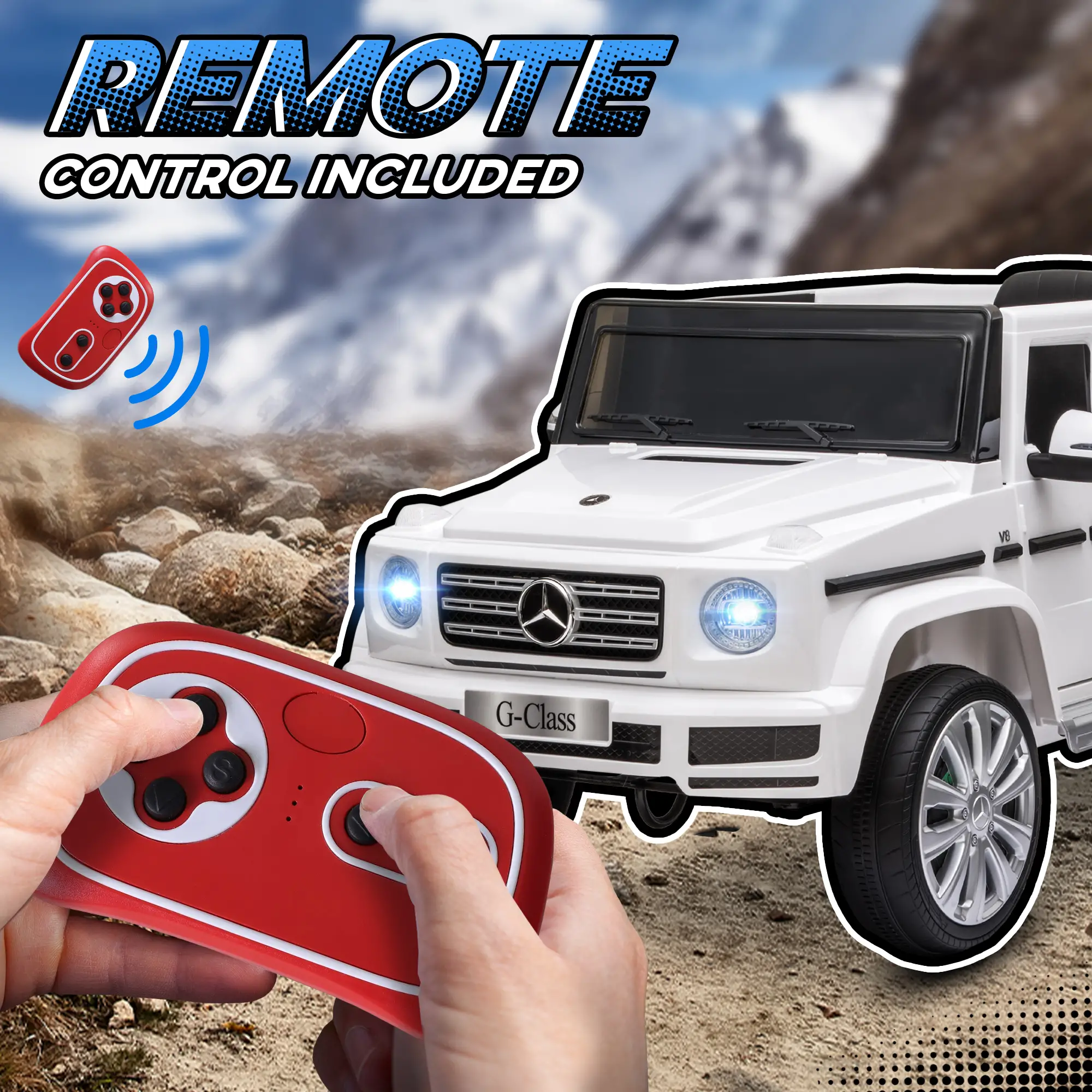 Licensed 12V Kids Ride on Car with Remote, Music, Lights, MP3, White - Image 7