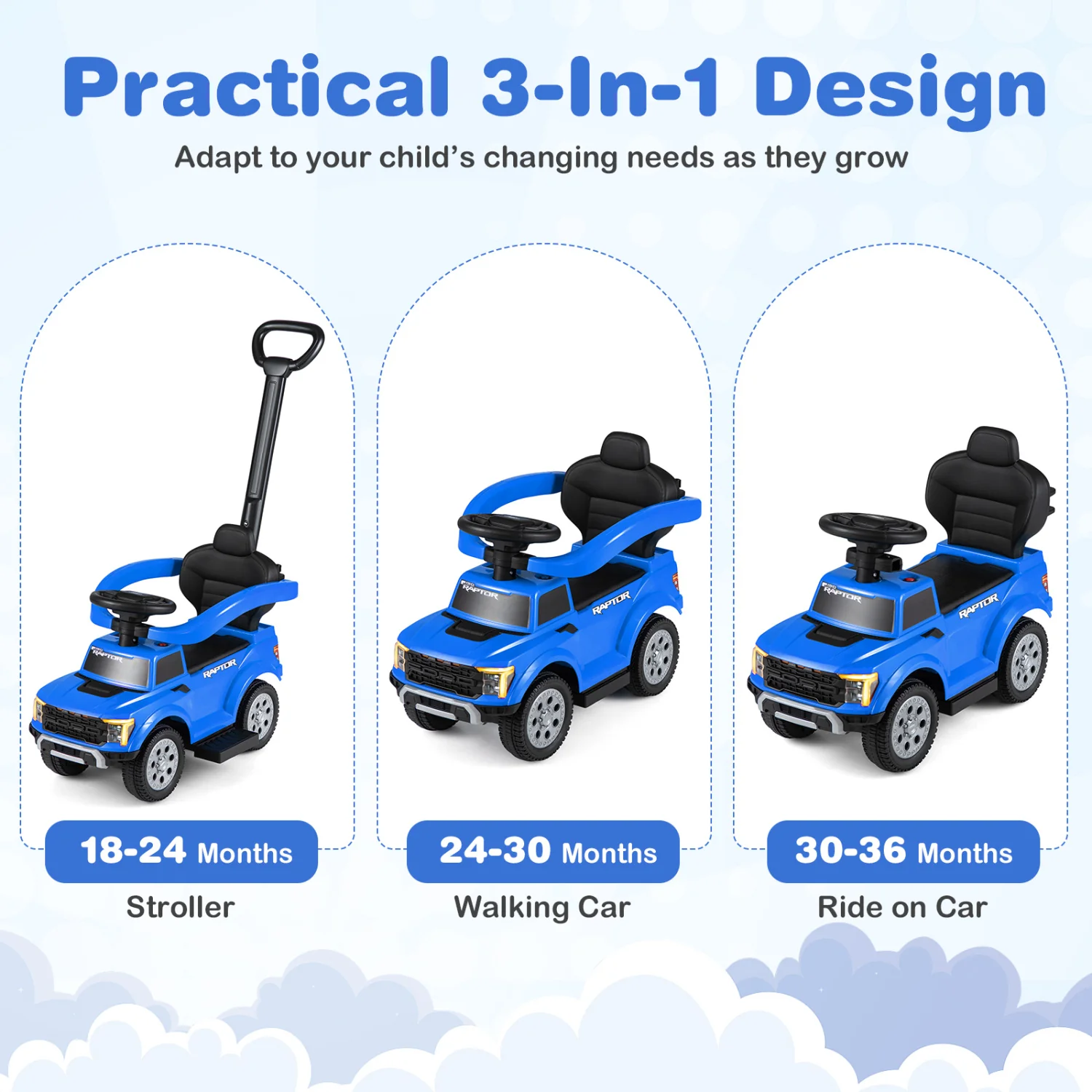 Licensed Ford Push Car for Toddlers - Image 5