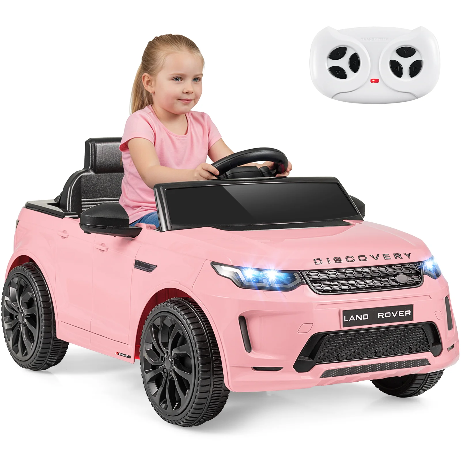 Licensed Land Rover Kids Ride on Car 12V Battery Powered Kids Electric Car, Pink - Image 4