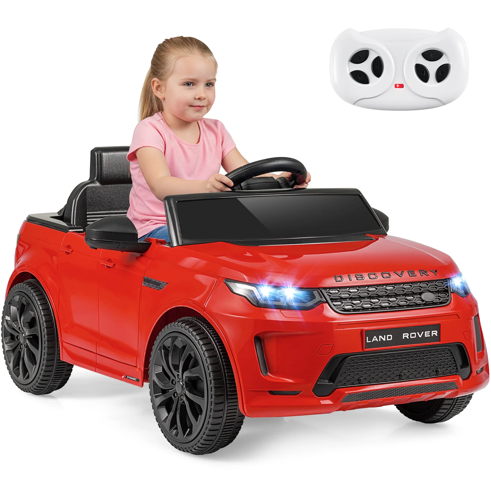 Licensed Land Rover Kids Ride on Car 12V Battery Powered Kids Electric Car, Red - Image 4