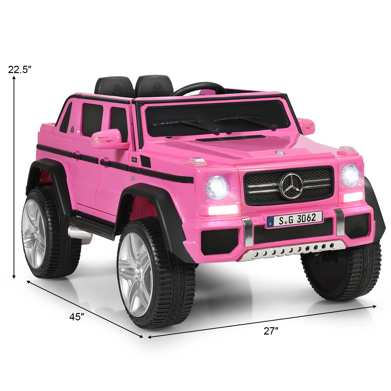 Licensed Mercedes-Benz Kids Ride On Car, 12V, Pink - Image 6