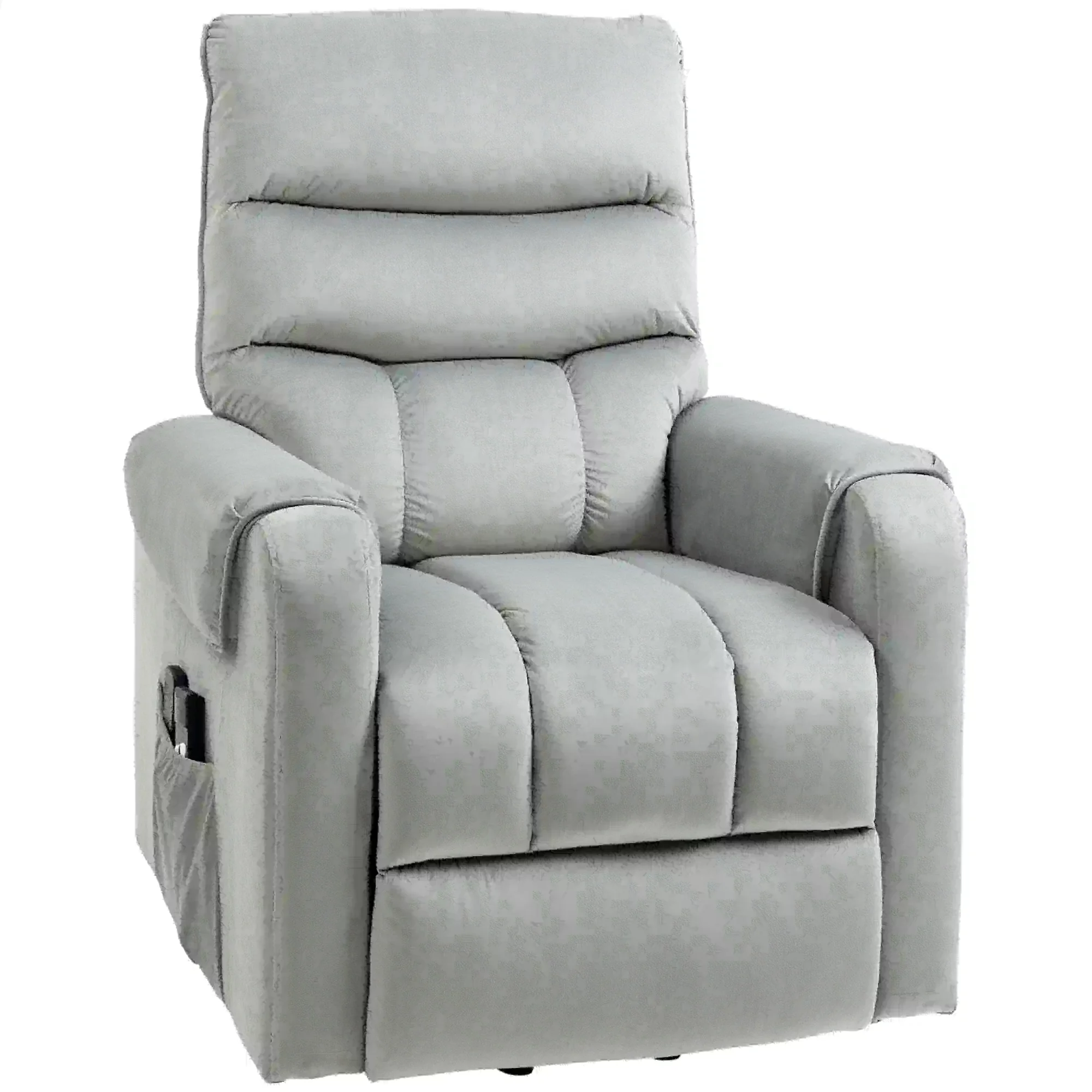 Lift Chair, Massage Recliner with 8 Vibration Points, Footrest, Remote, Grey