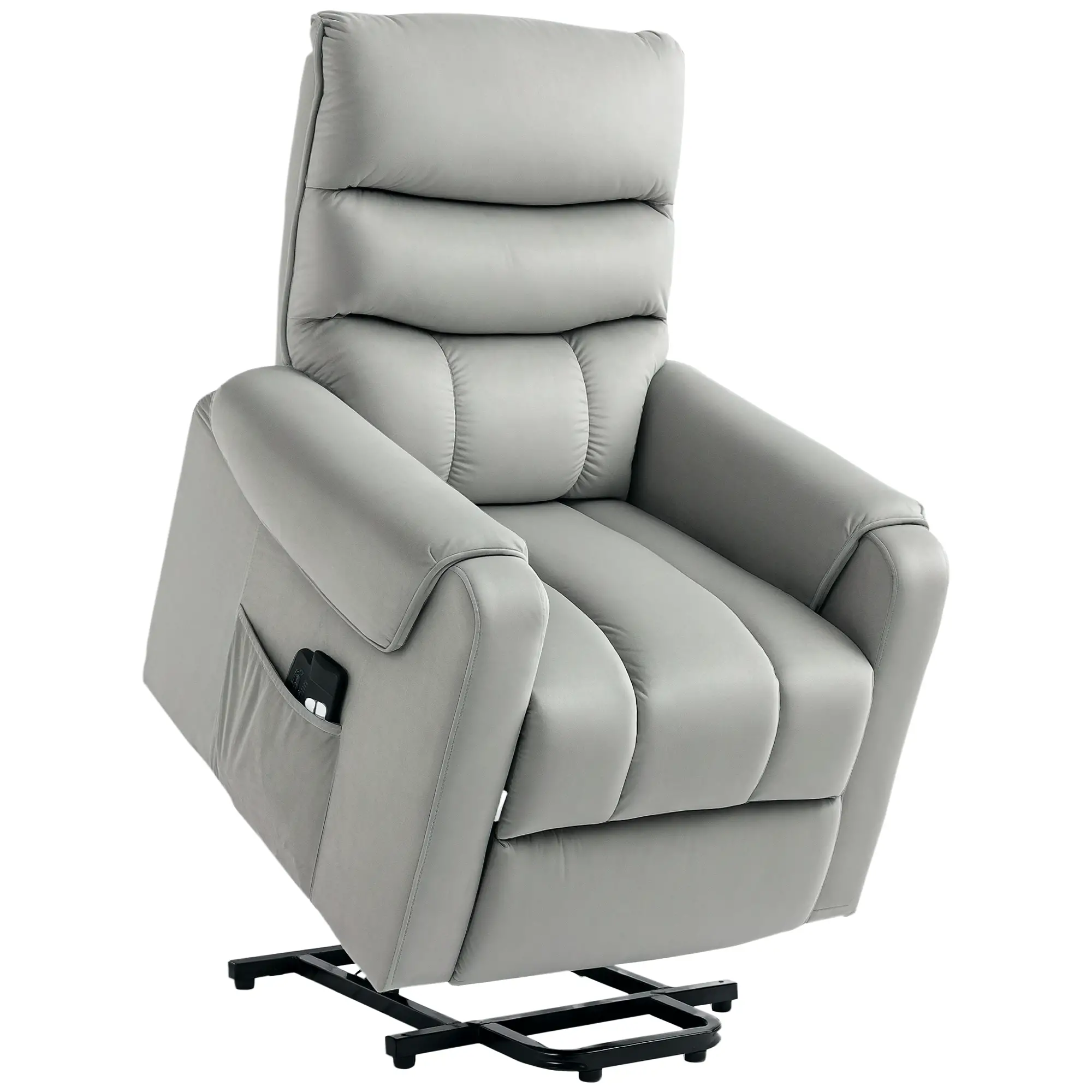 Lift Chair, Massage Recliner with 8 Vibration Points, Footrest, Remote, Grey - Image 12