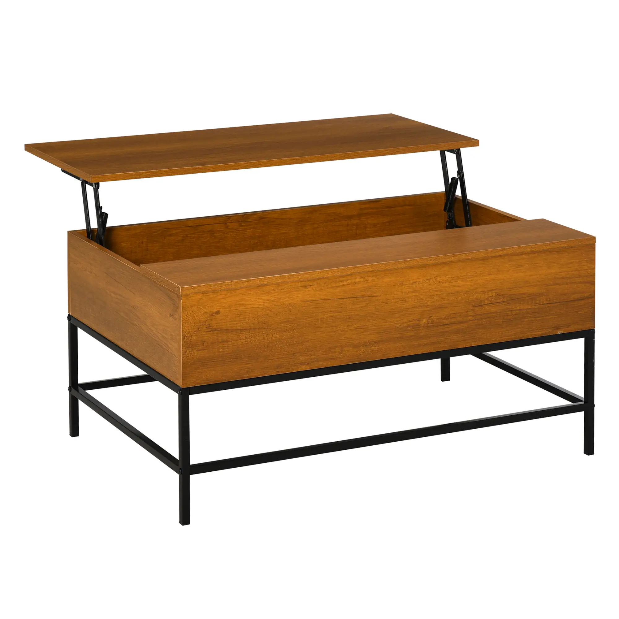 Lift Top Coffee Table, Hidden Storage, Living Room, Teak