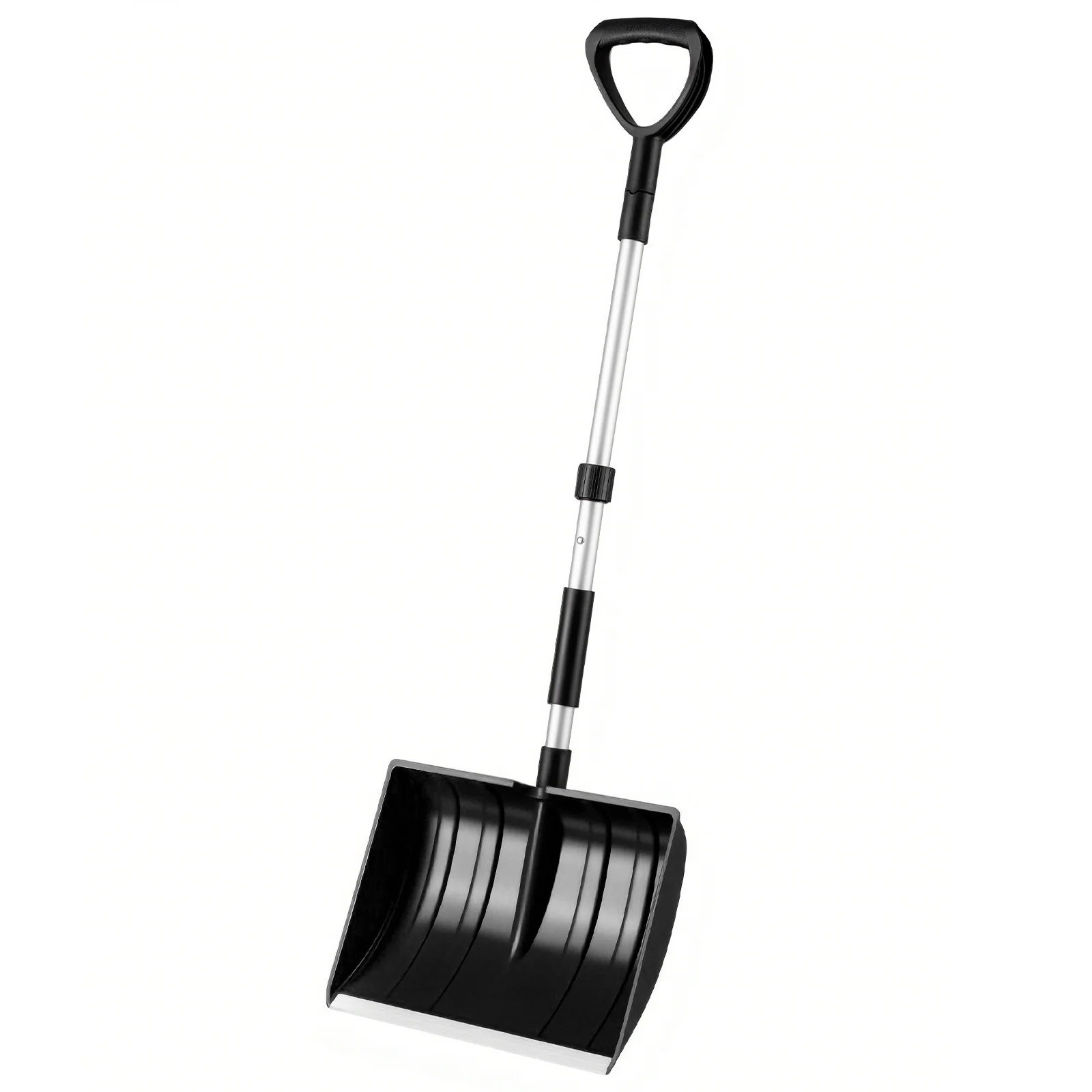 Lightweight and Portable Snow Shovel with D-grip Handle for Driveway and Car, Black - Image 2