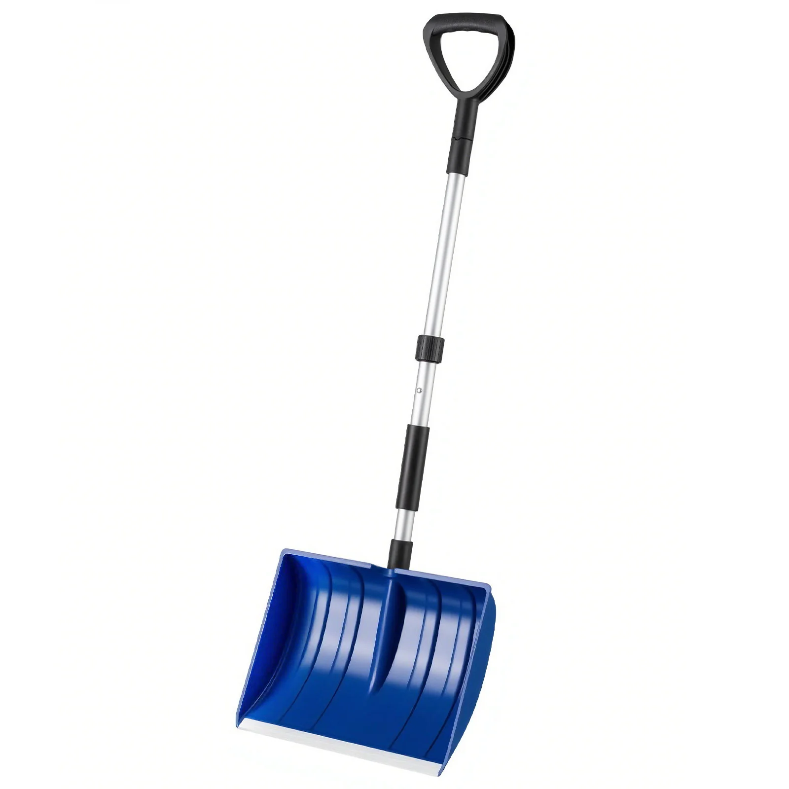 Lightweight and Portable Snow Shovel with D-grip Handle for Driveway and Car, Blue - Image 2