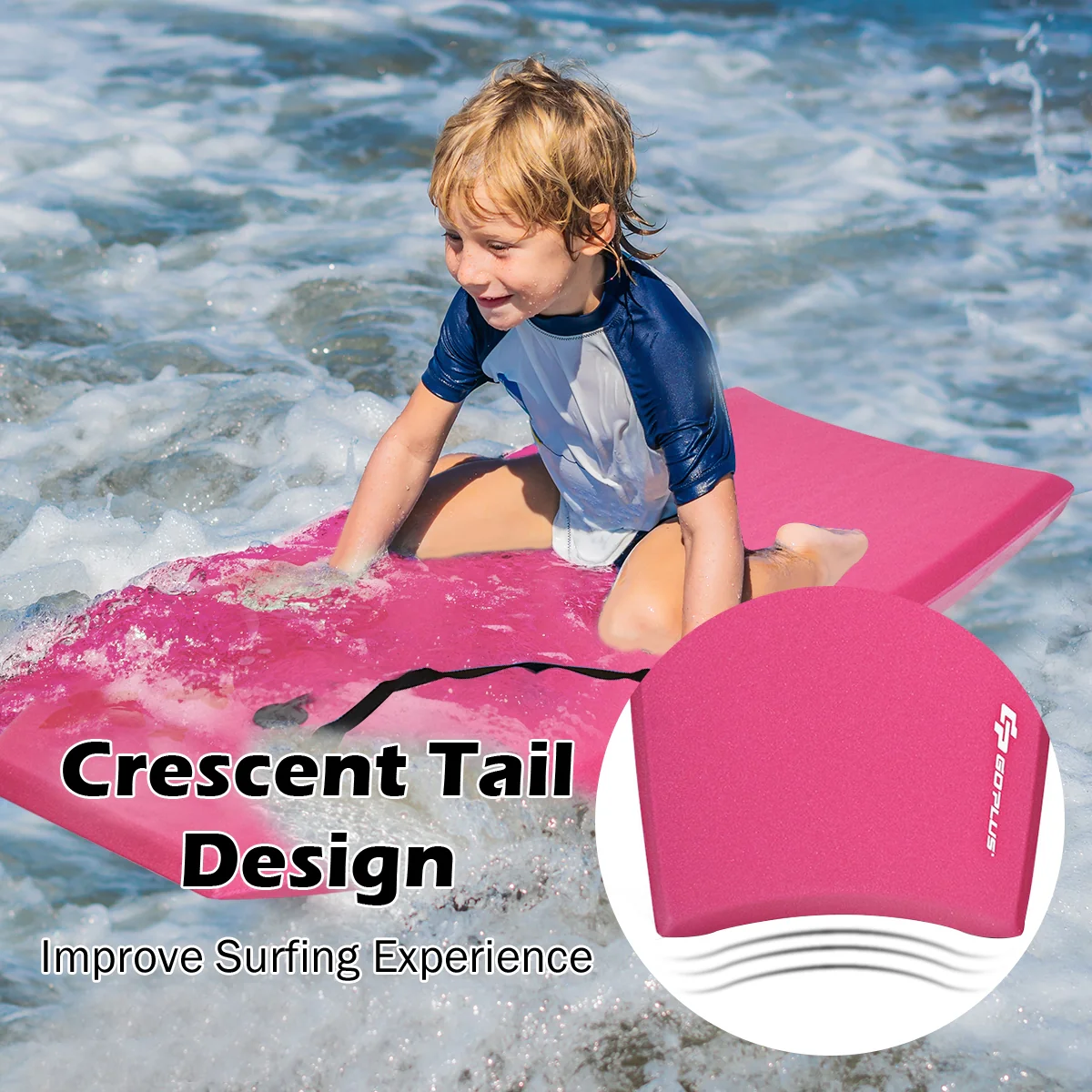 Lightweight Bodyboard, EPS Core, IXPE-M, Pink - Image 7