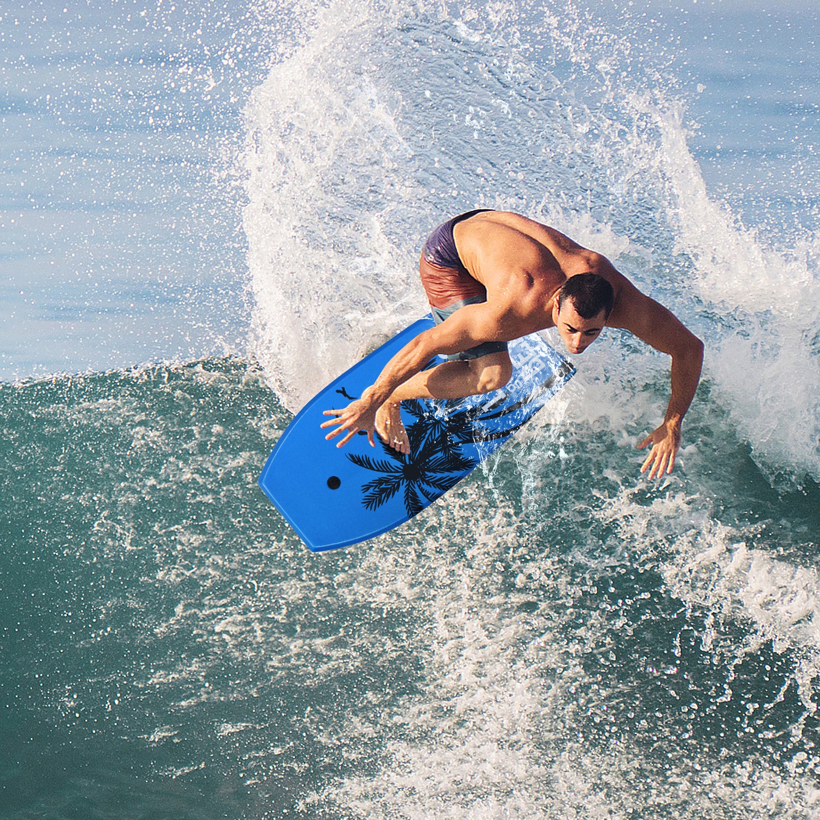 Lightweight Bodyboard, EPS Core, S Size, Blue - Image 2