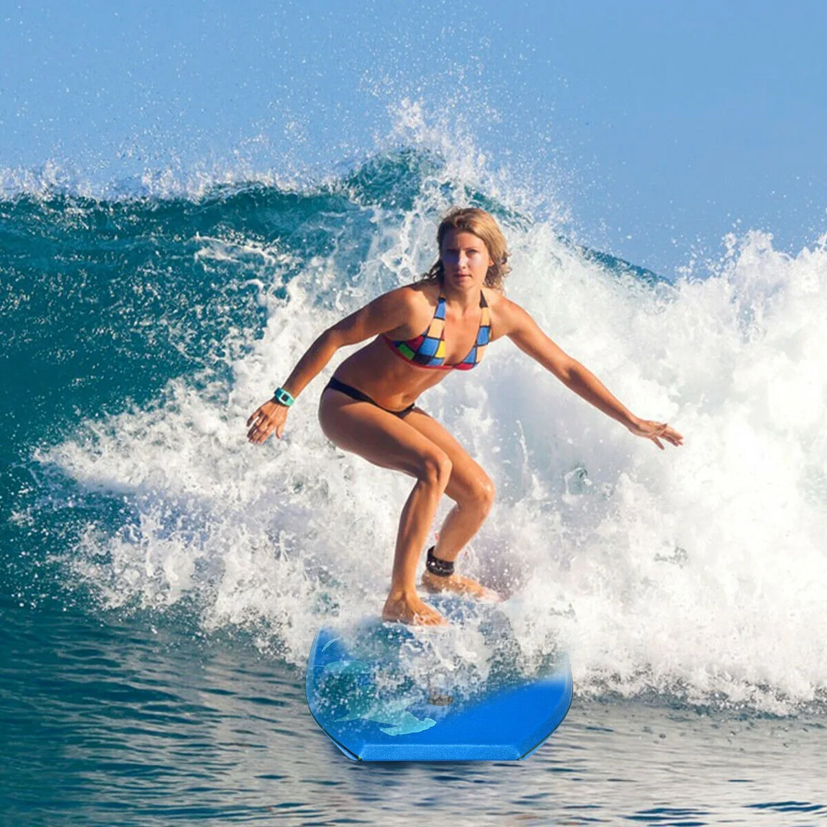 Lightweight Super Bodyboard Surfing with EPS Core Boarding-S, Blue - Image 2