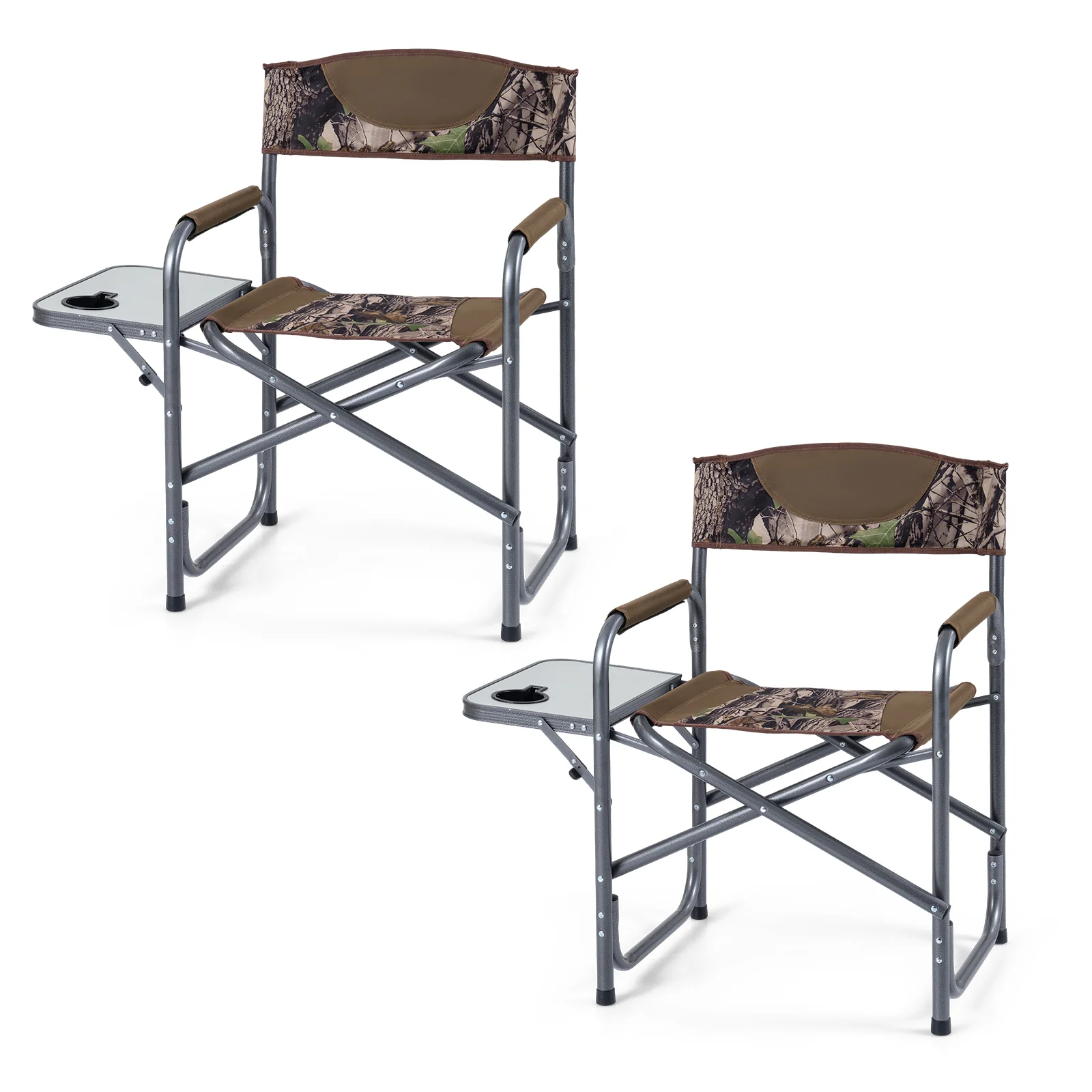 Lightweight Folding Camping Chair With Side Table, Camouflage - Image 4