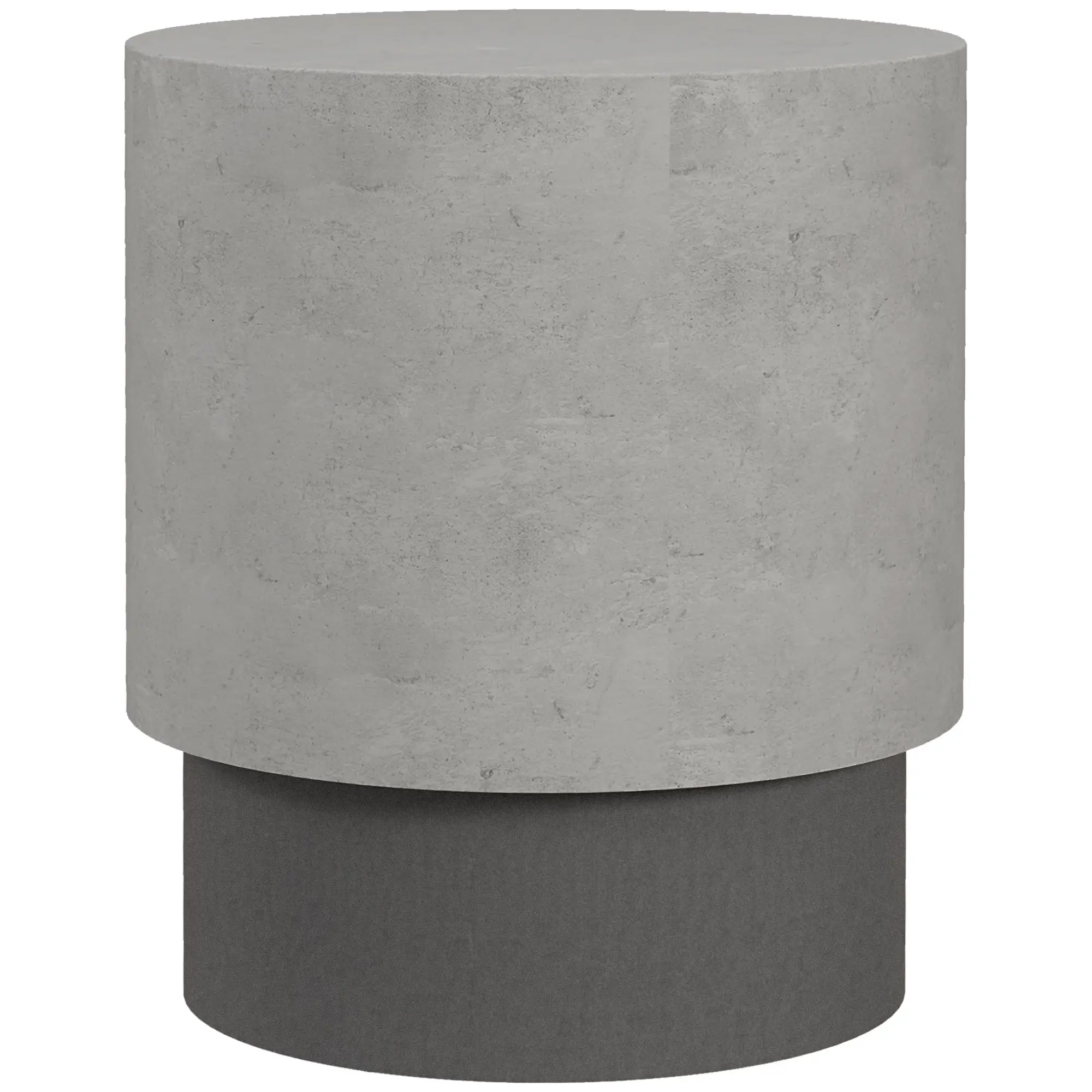 Lightweight Round Accent Table, Concrete Finish, 4 Adjustable Feet, Indoor Outdoor - Image 11