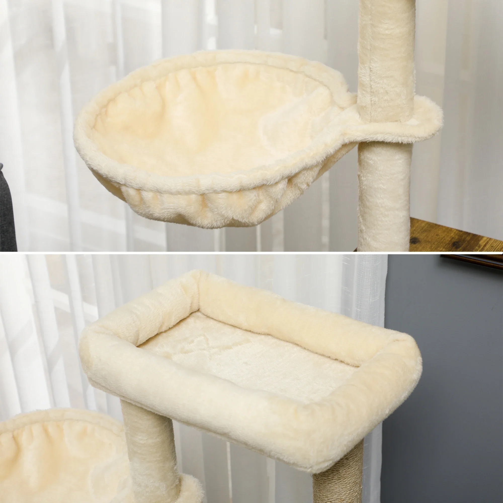 Litter Box Enclosure, Cat Tree Tower, Hidden Washroom Furniture, Rustic Brown - Image 9