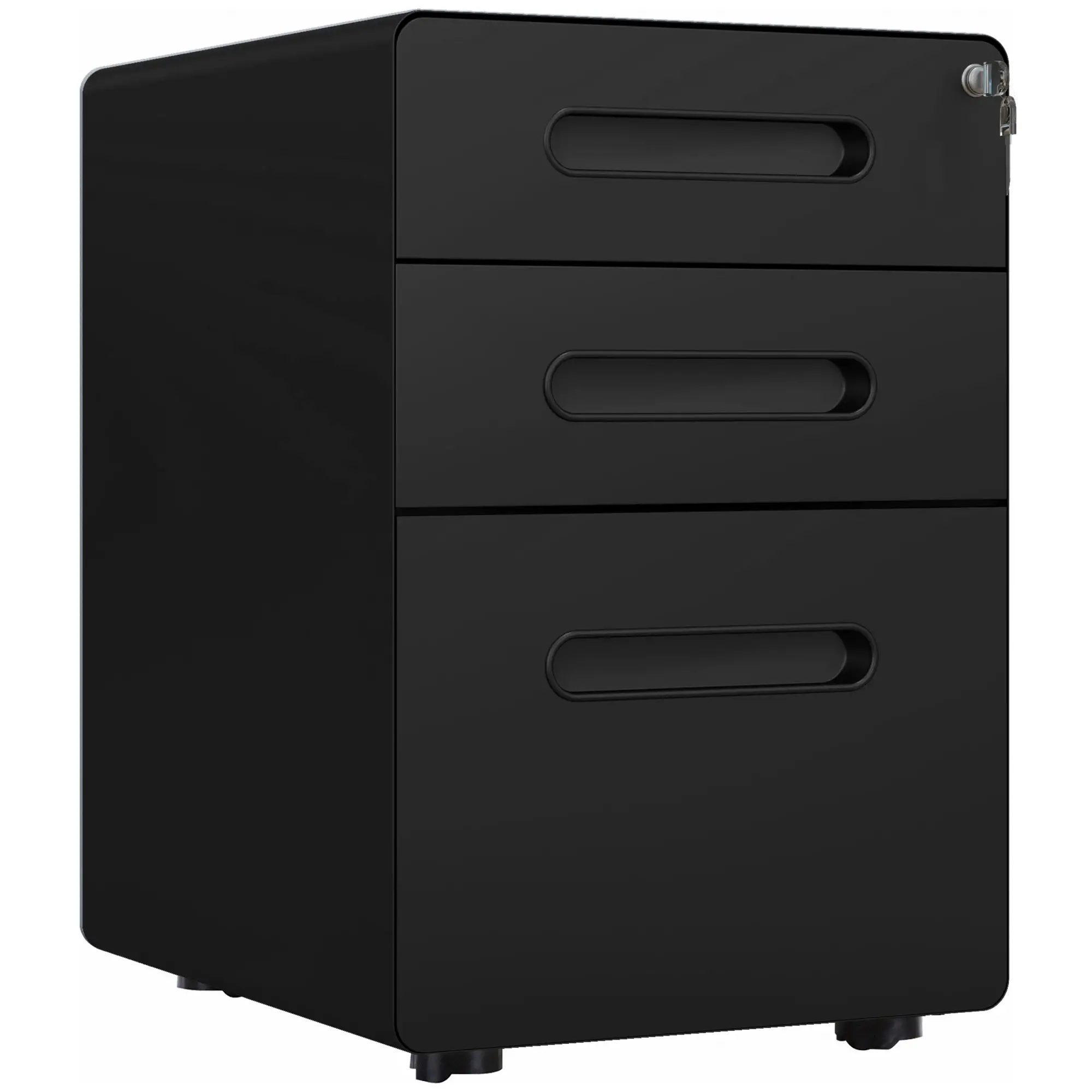 Lockable File Cabinet, Steel Filing Cabinet on Wheels for Legal, A4, Letter Size, Home Office - Image 12