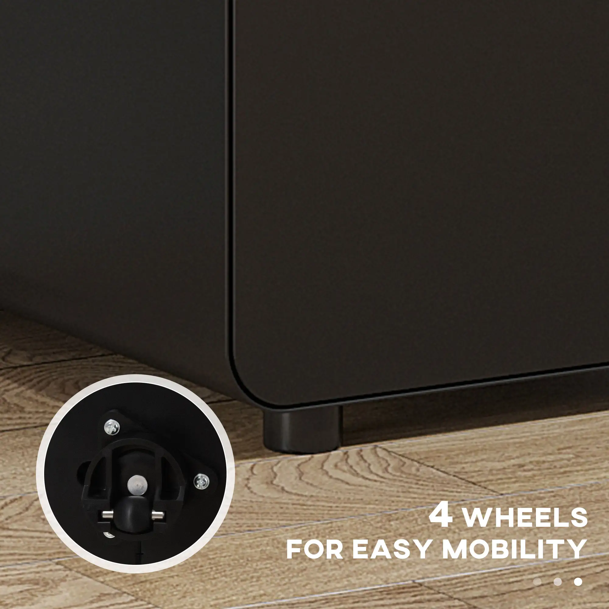 Lockable File Cabinet, Steel Filing Cabinet on Wheels for Legal, A4, Letter Size, Home Office - Image 5