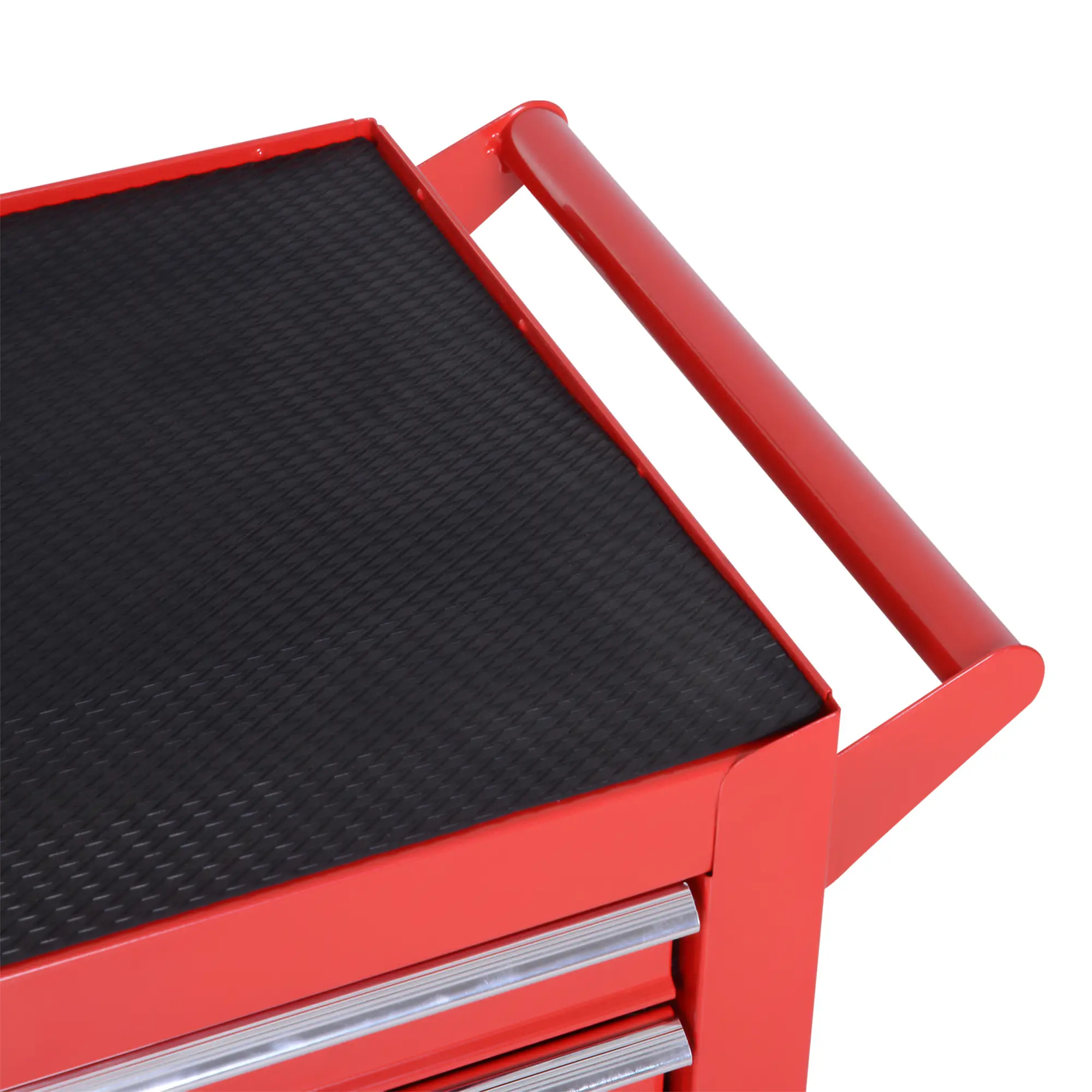 Lockable Tool Chest Set, 7 Drawer Cabinet with Wheels, 4 Drawer Portable, Red - Image 10