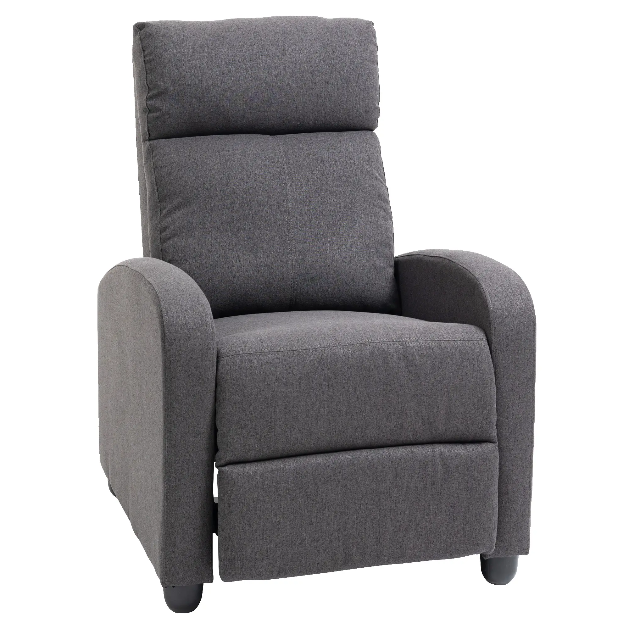 Manual Fabric Recliner Chair, Home Theater Seating, Dark Grey - Image 11