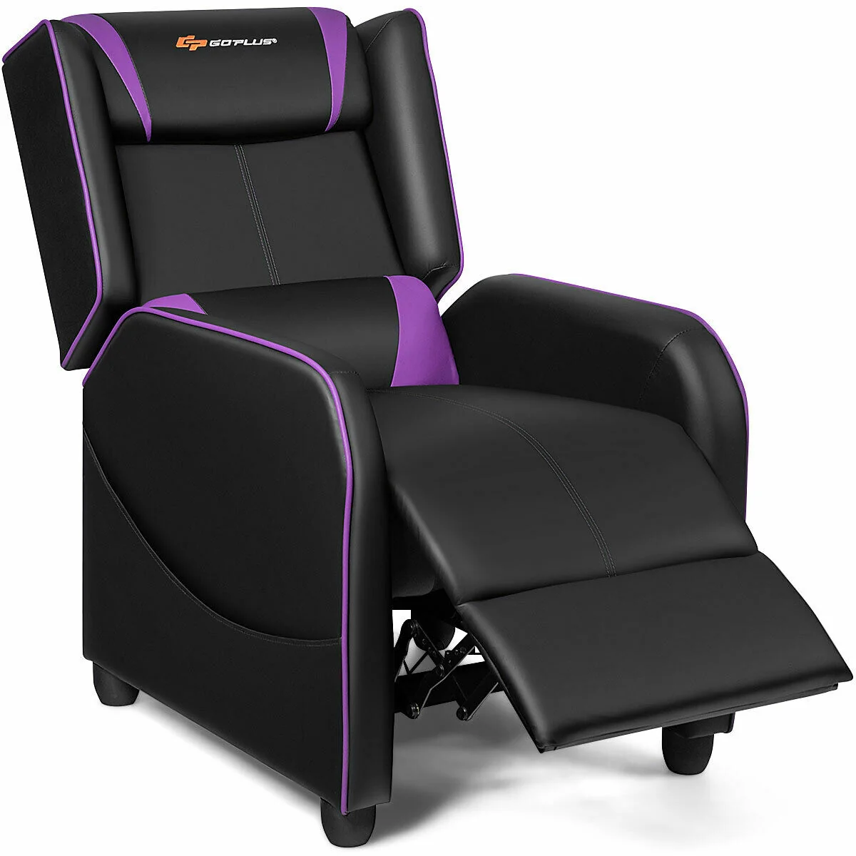 Massage Gaming Recliner Chair, Purple - Image 4