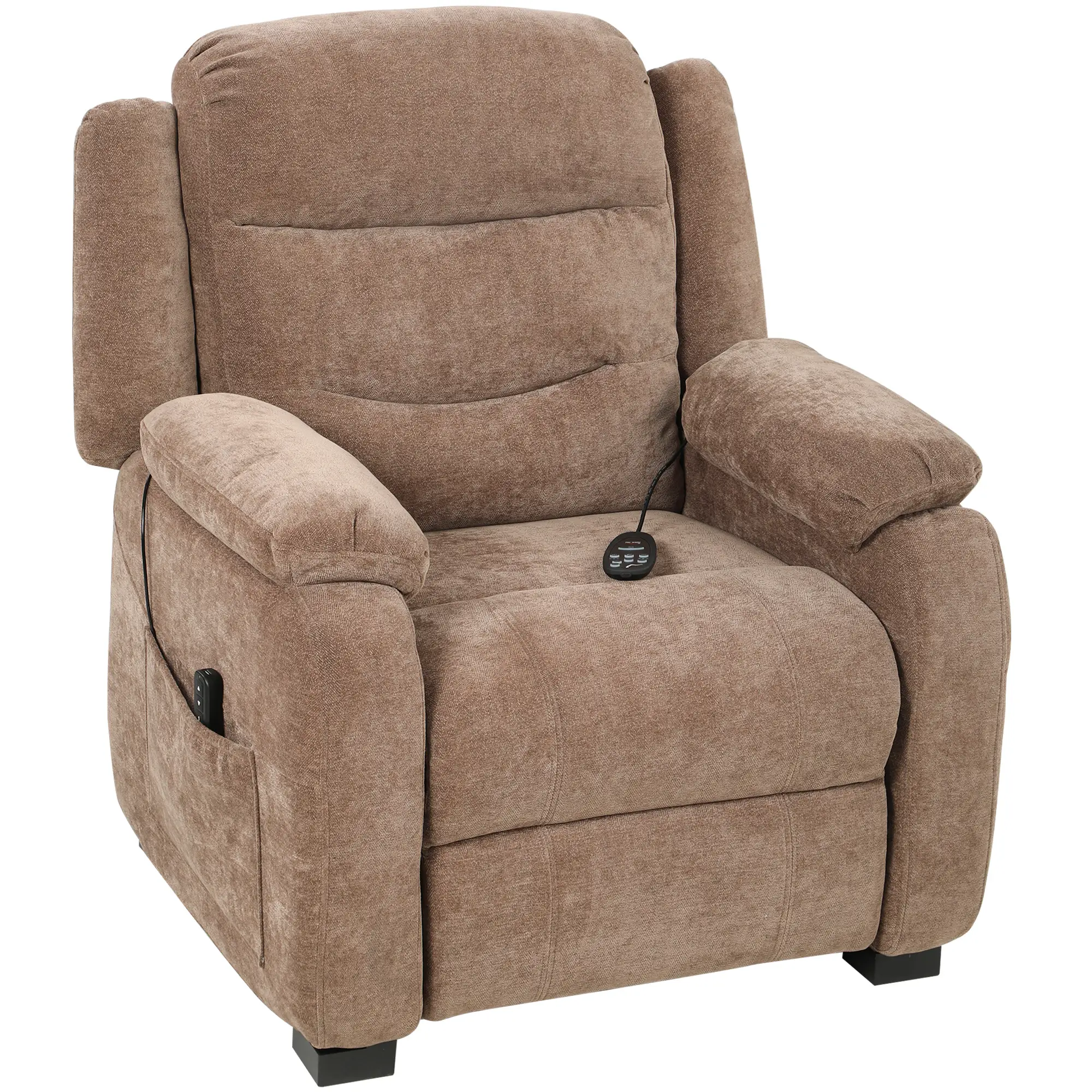 Massage Recliner Chair, Power Recliner, Remote, 2 Memory Positions, Brown