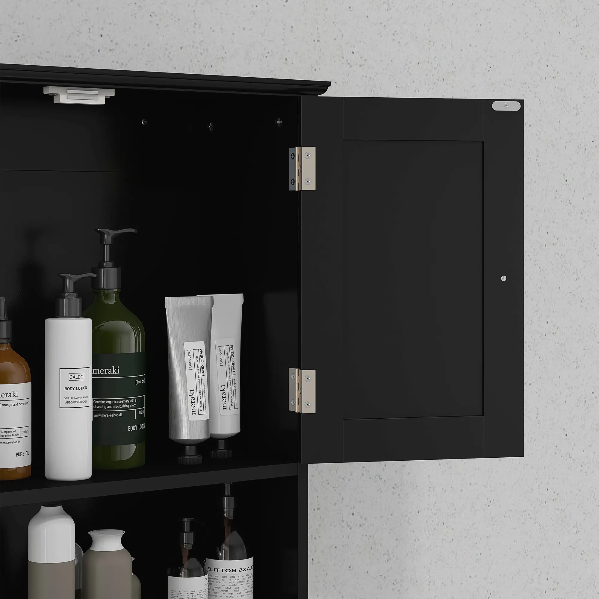 Medicine Cabinet, Bathroom Wall Cabinet with Shelf, Drawers, Black - Image 9