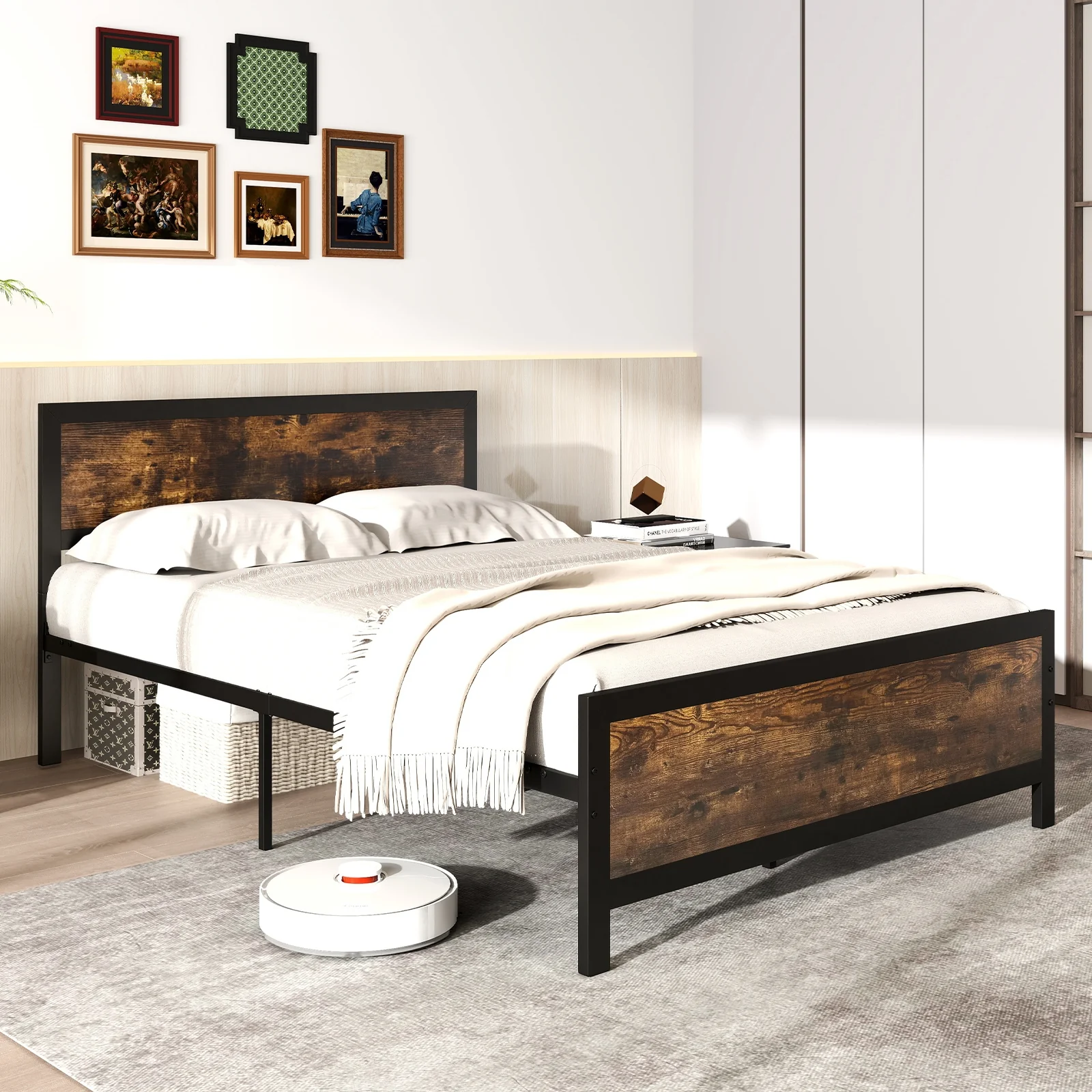 Metal Bed Frame With Headboard, Full Size - Image 2