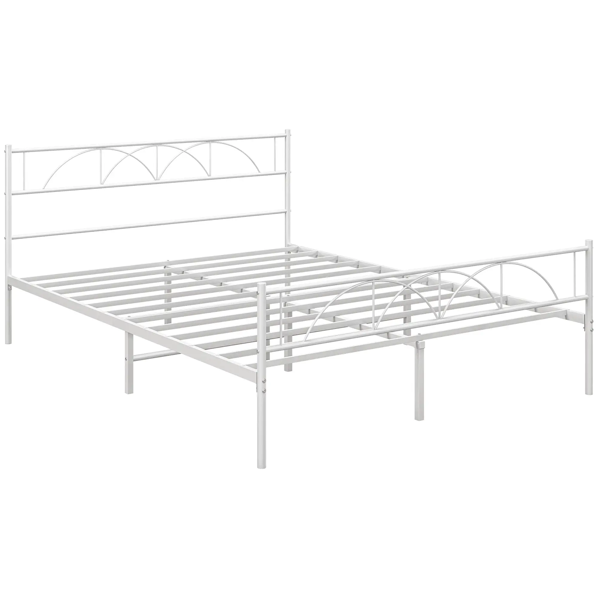 Metal Full Bed Frame with Headboard, Steel Slat Support, Underbed Storage - Image 11
