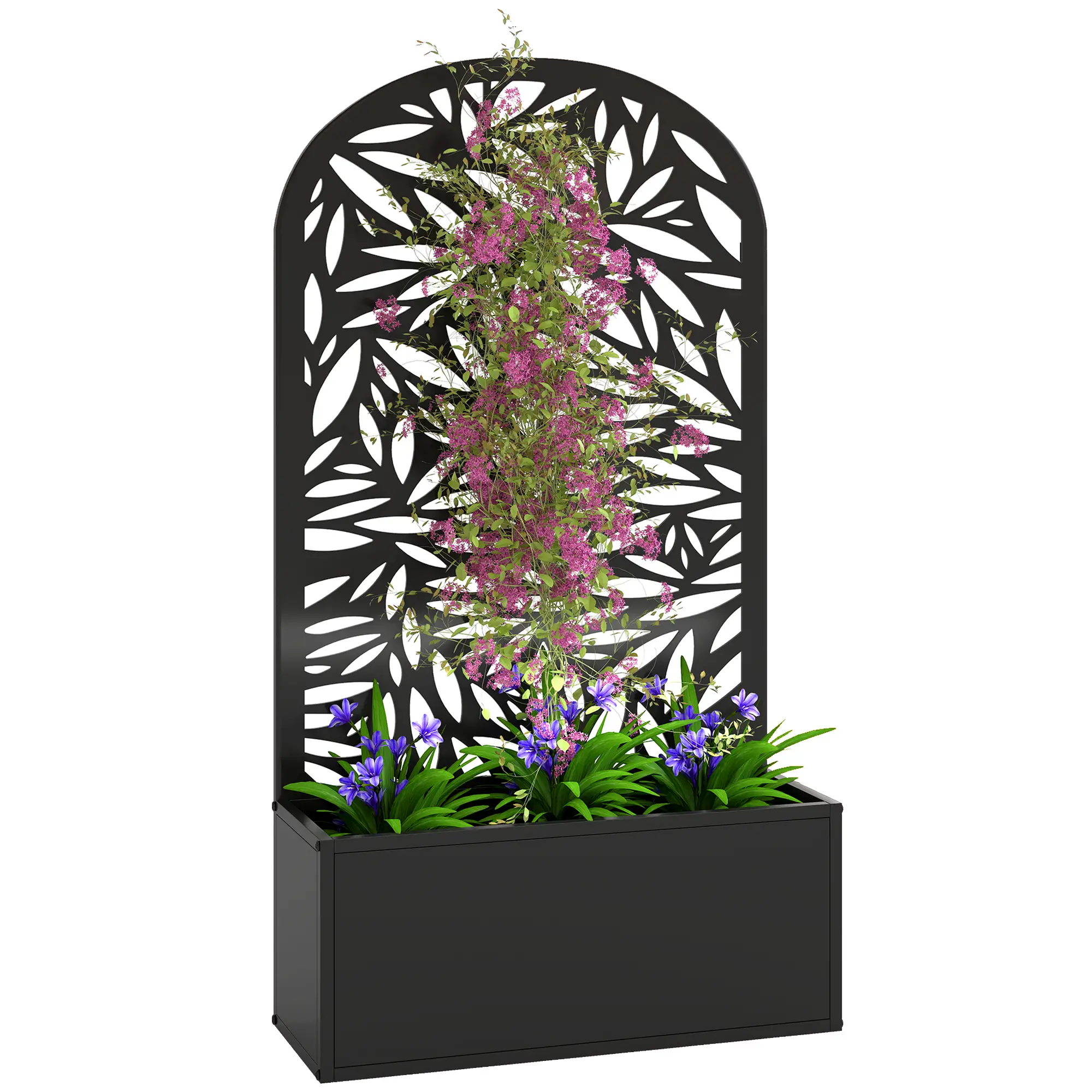 Metal Garden Bed with Trellis for Climbing Plants - Image 11