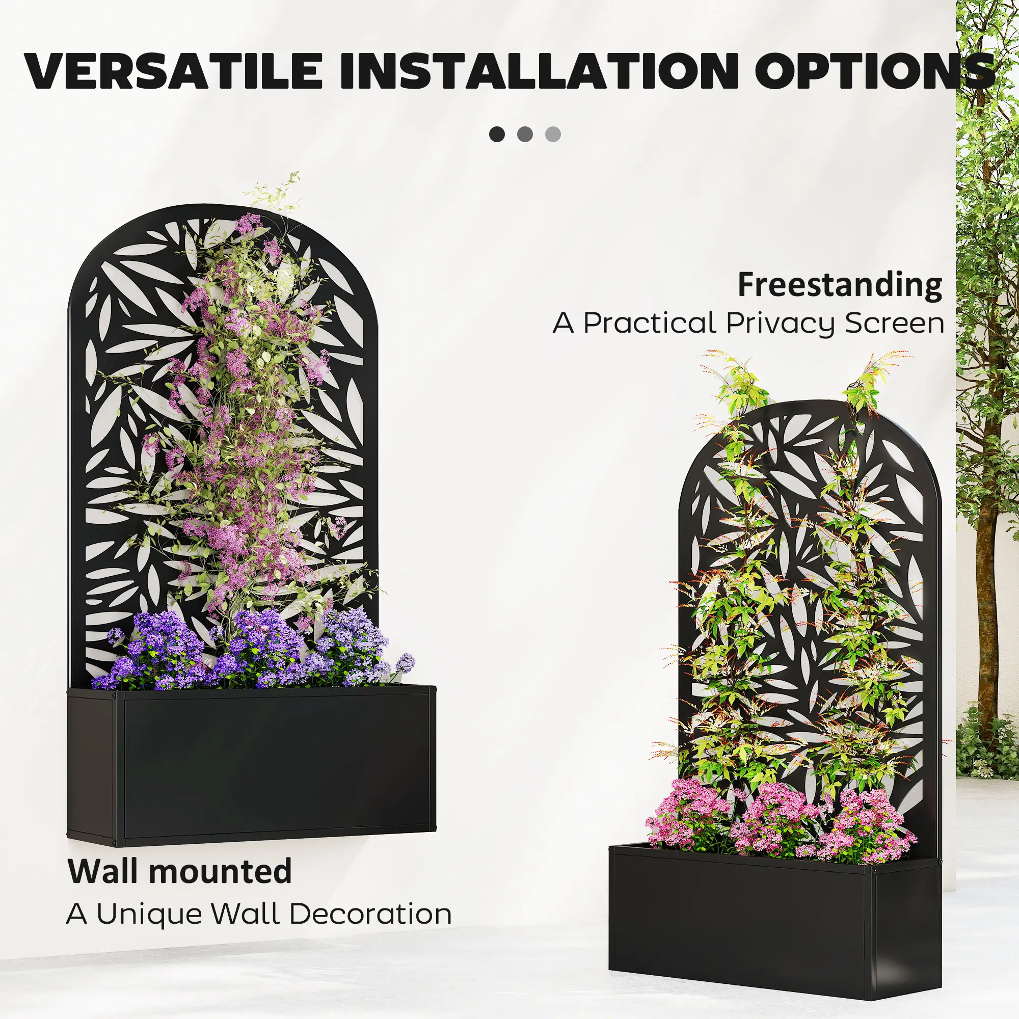Metal Garden Bed with Trellis for Climbing Plants - Image 5