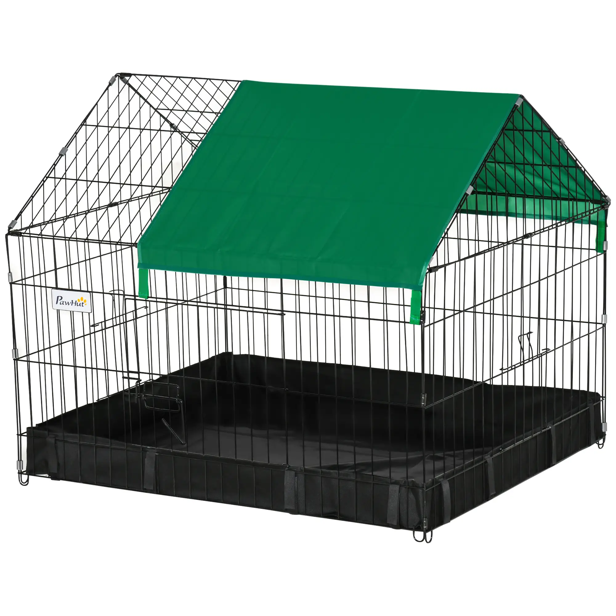 Metal Outdoor Small Animal Cage, Black