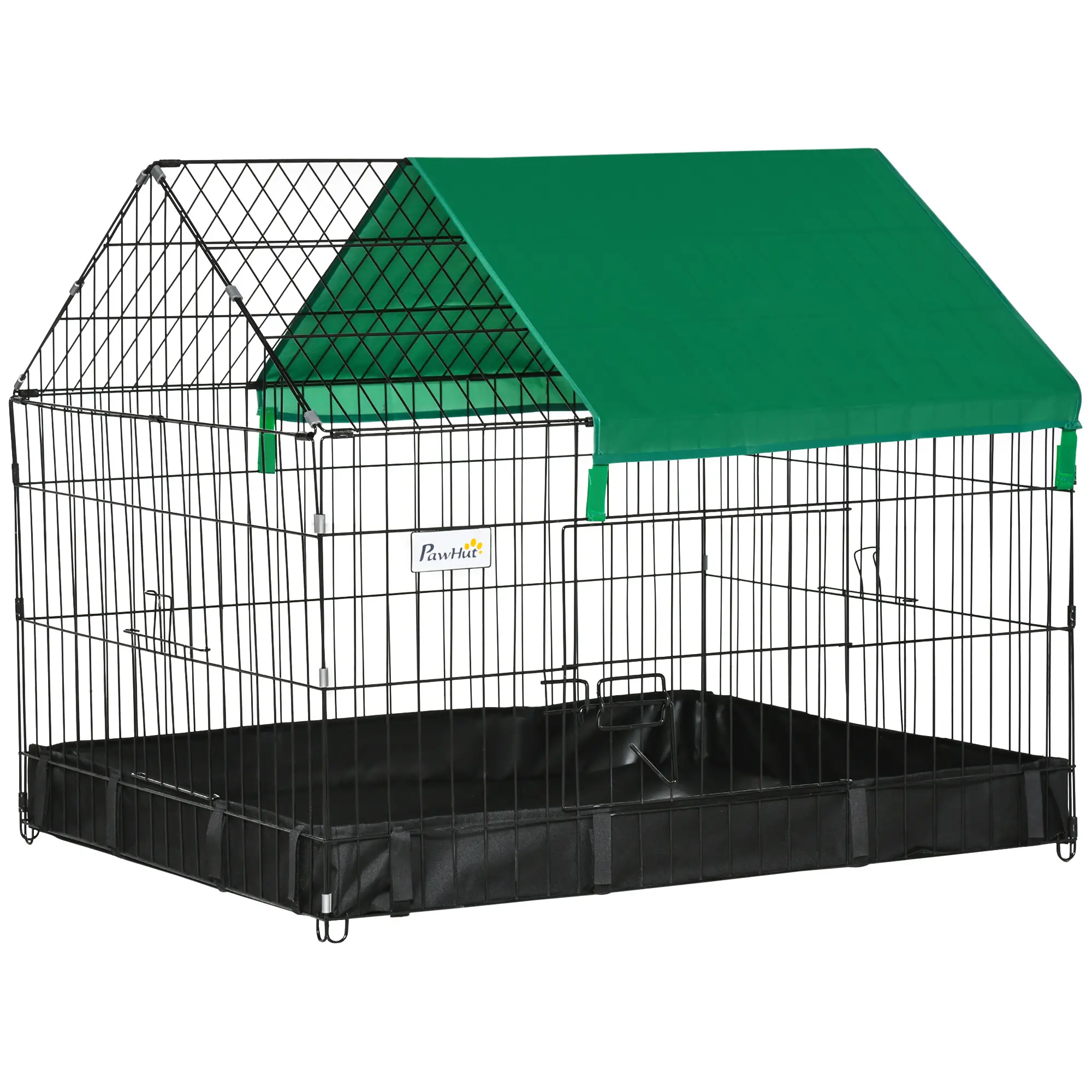 Metal Outdoor Small Animal Cage, Black - Image 11