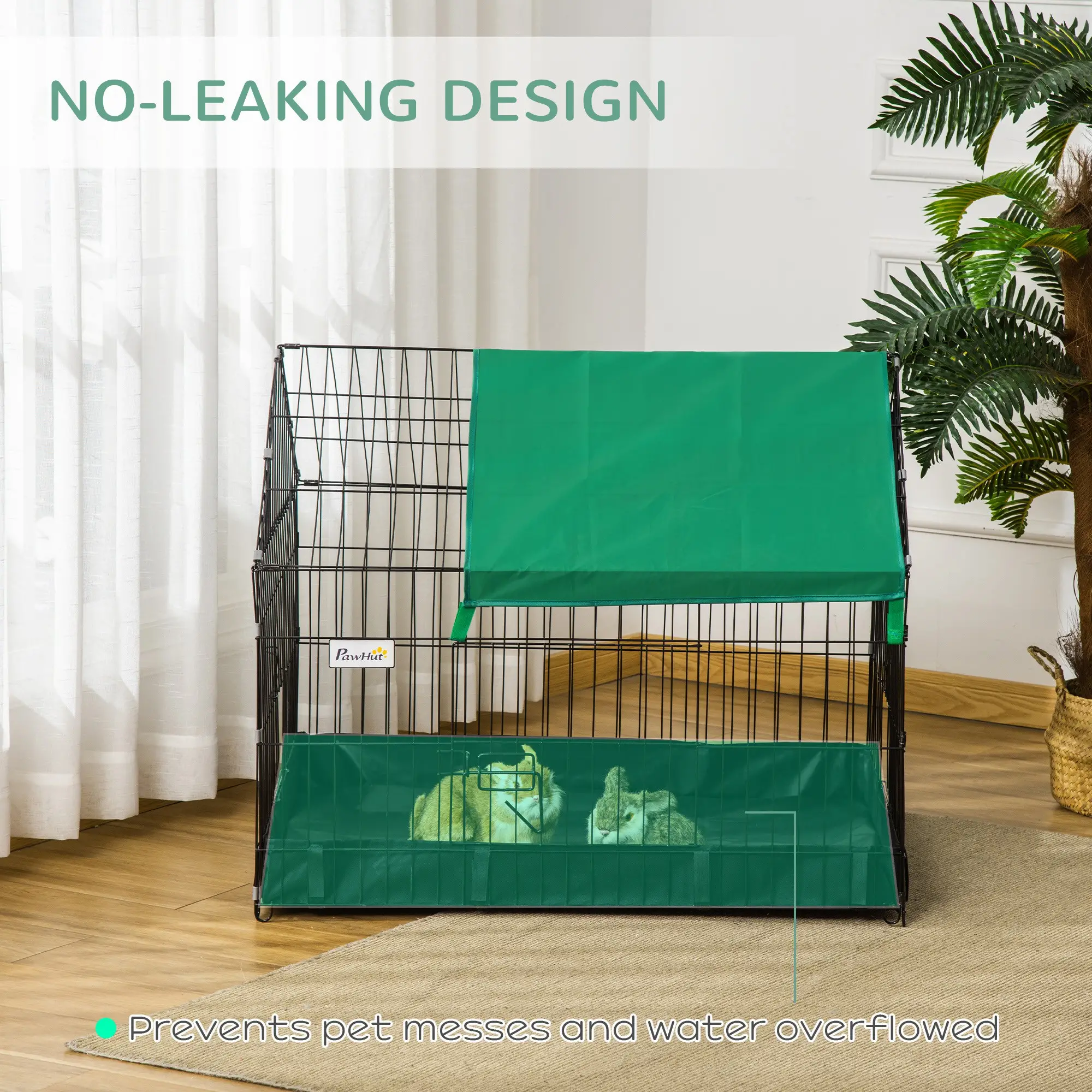 Metal Outdoor Small Animal Cage, Black - Image 5
