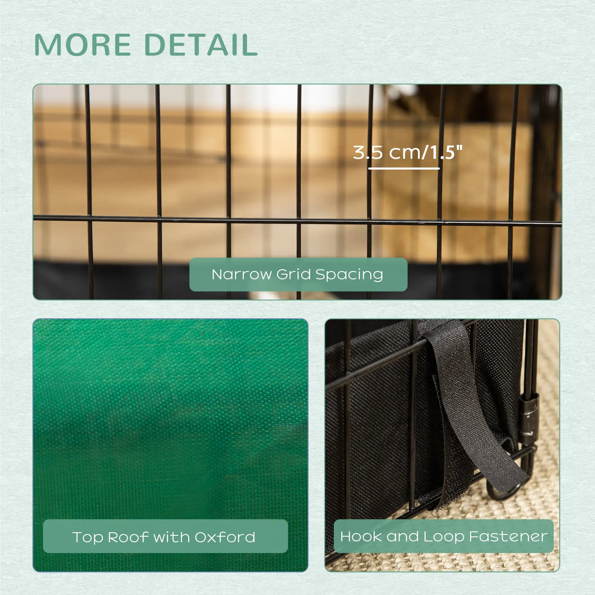 Metal Outdoor Small Animal Cage, Black - Image 7