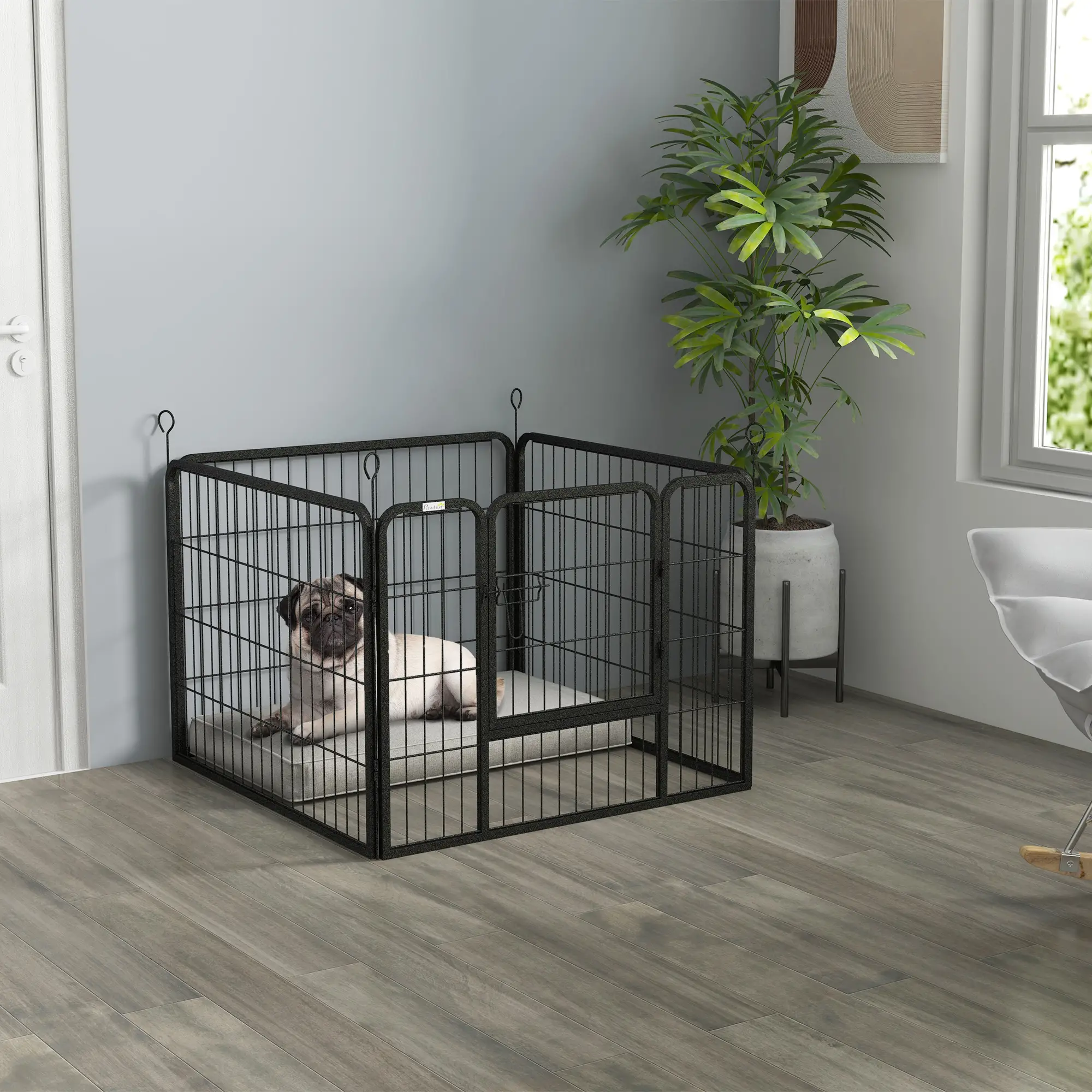 Metal Pet Playpen with Gate, Indoor Outdoor, Small Animal - Image 2