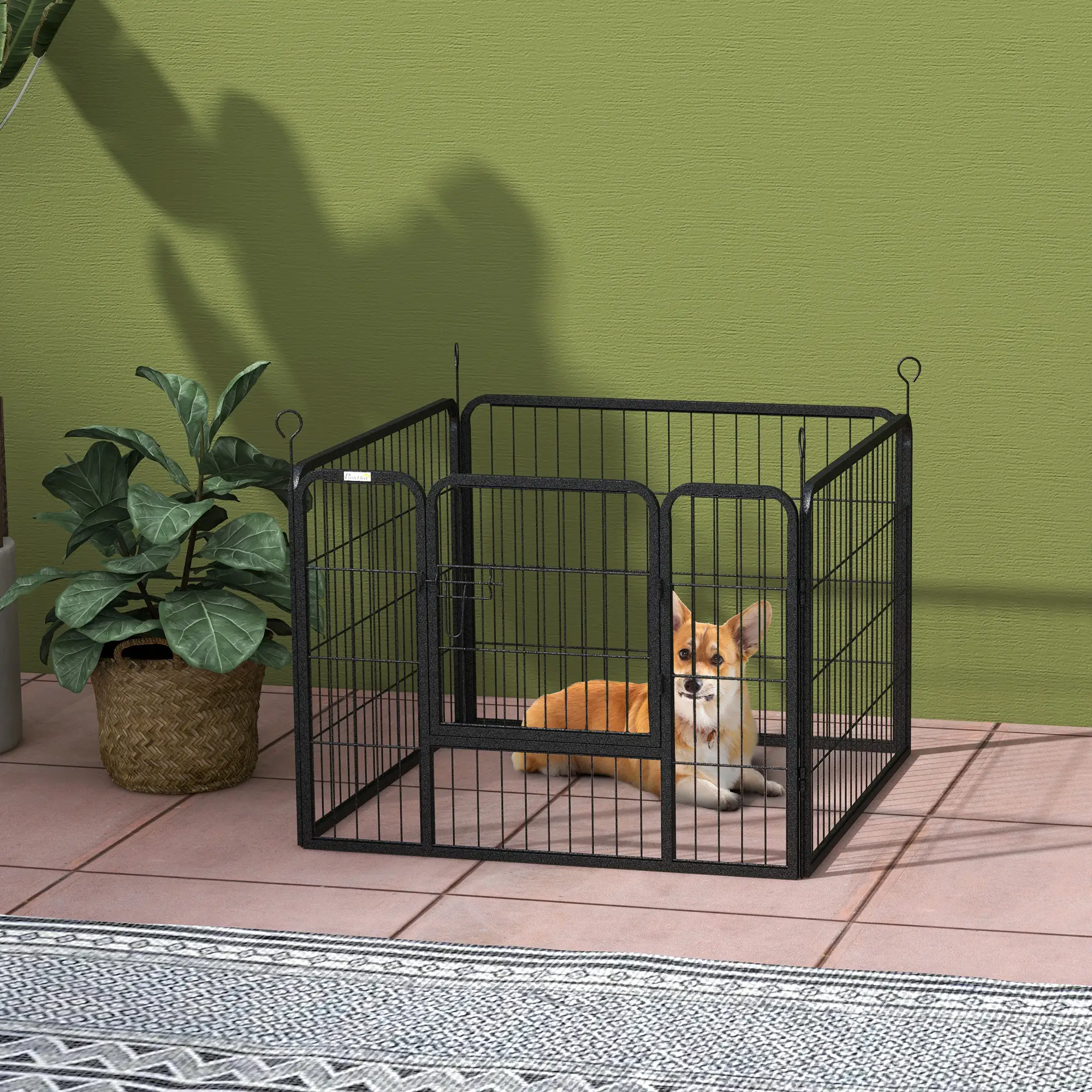 Metal Pet Playpen with Gate, Indoor Outdoor, Small Animal - Image 9