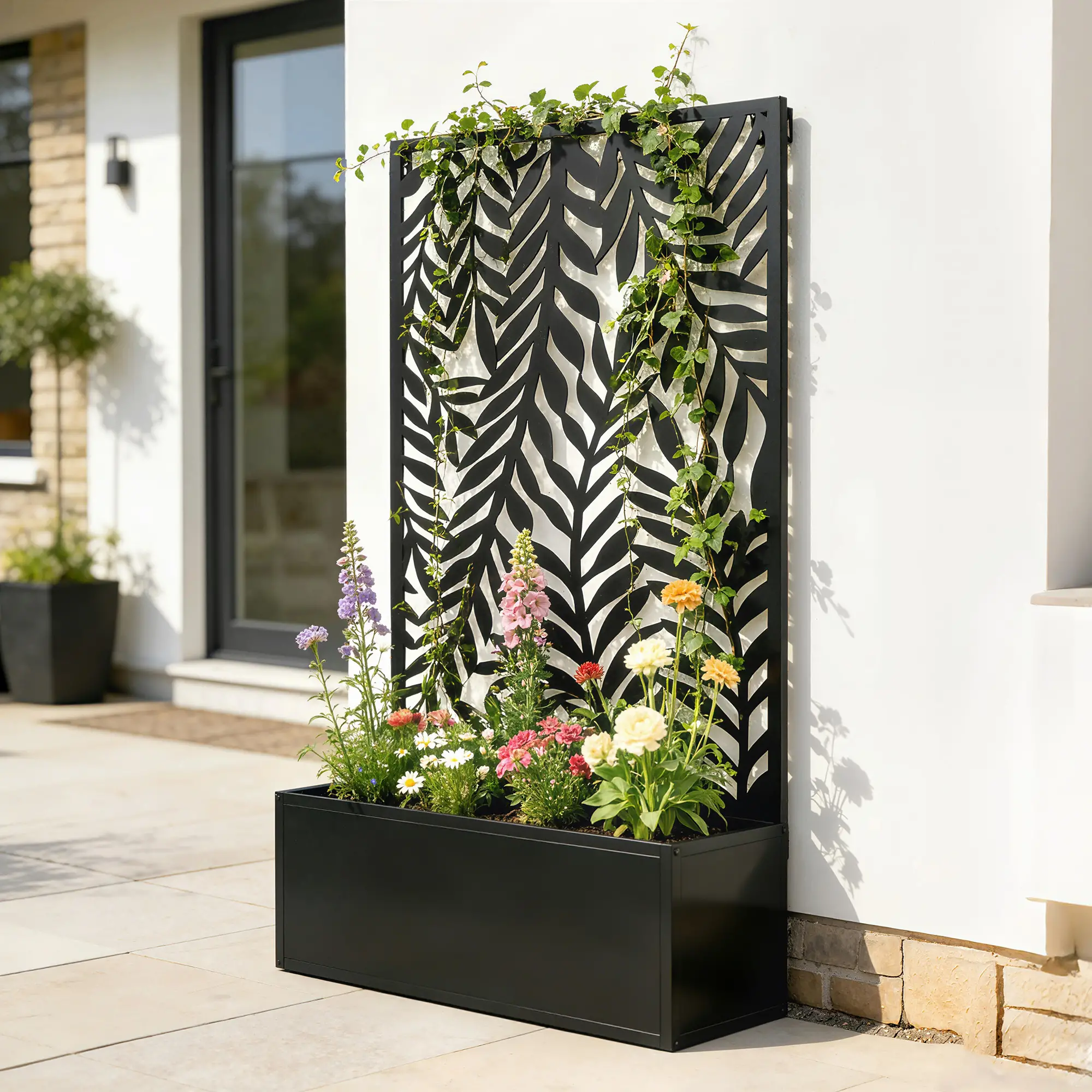 Metal Planter Box With Trellis, 44.5" Raised Garden Bed - Image 9