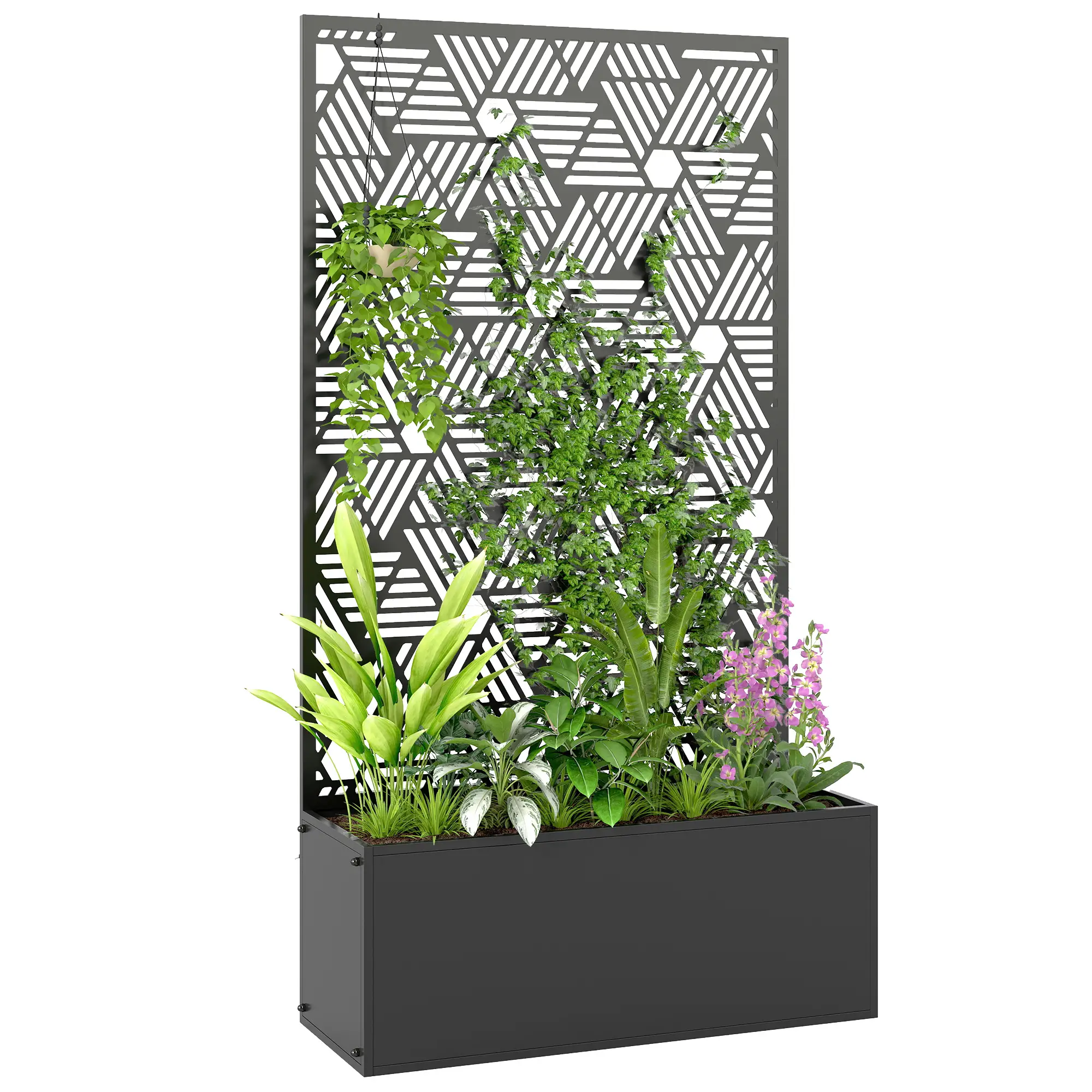 Metal Planter Box With Trellis, 44.5" Tall, Raised Garden Bed - Image 11
