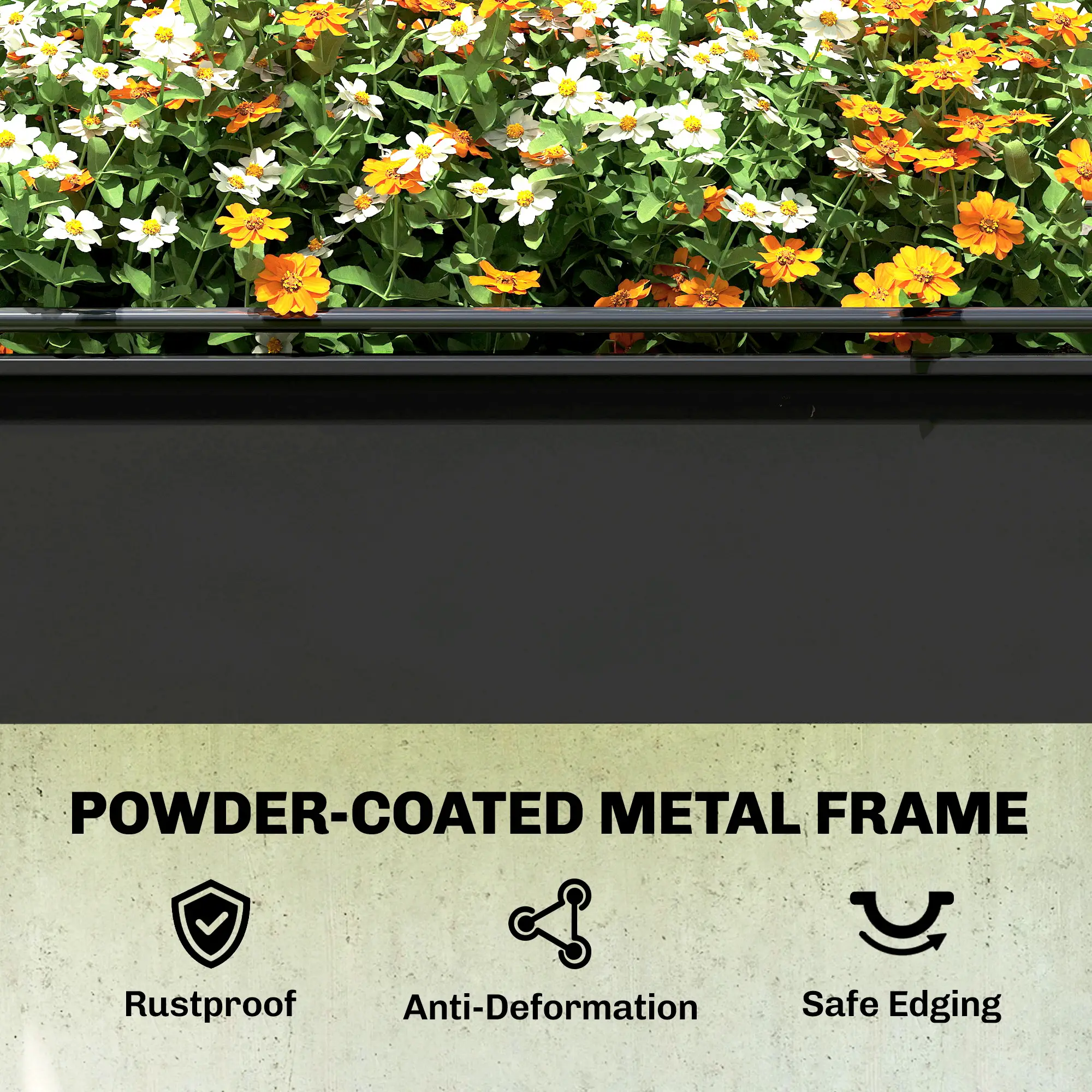 Metal Raised Garden Bed With Greenhouse Cover, Black - Image 10
